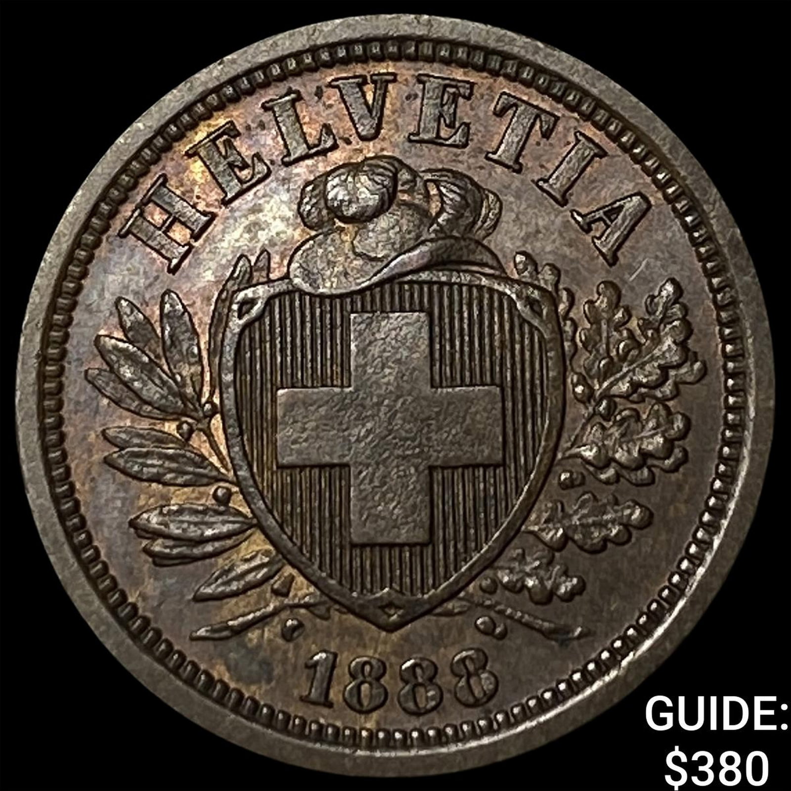 1888 Switzerland Bronze 2 Rappen: 1888 Switzerland Bronze 2 Rappen