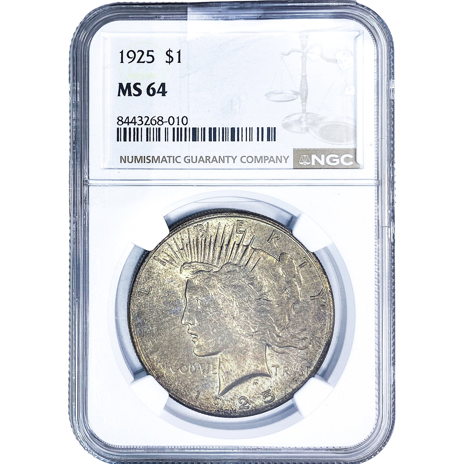 1925 Silver Peace Dollar NGC MS64: 1925 Silver Peace Dollar NGC MS64