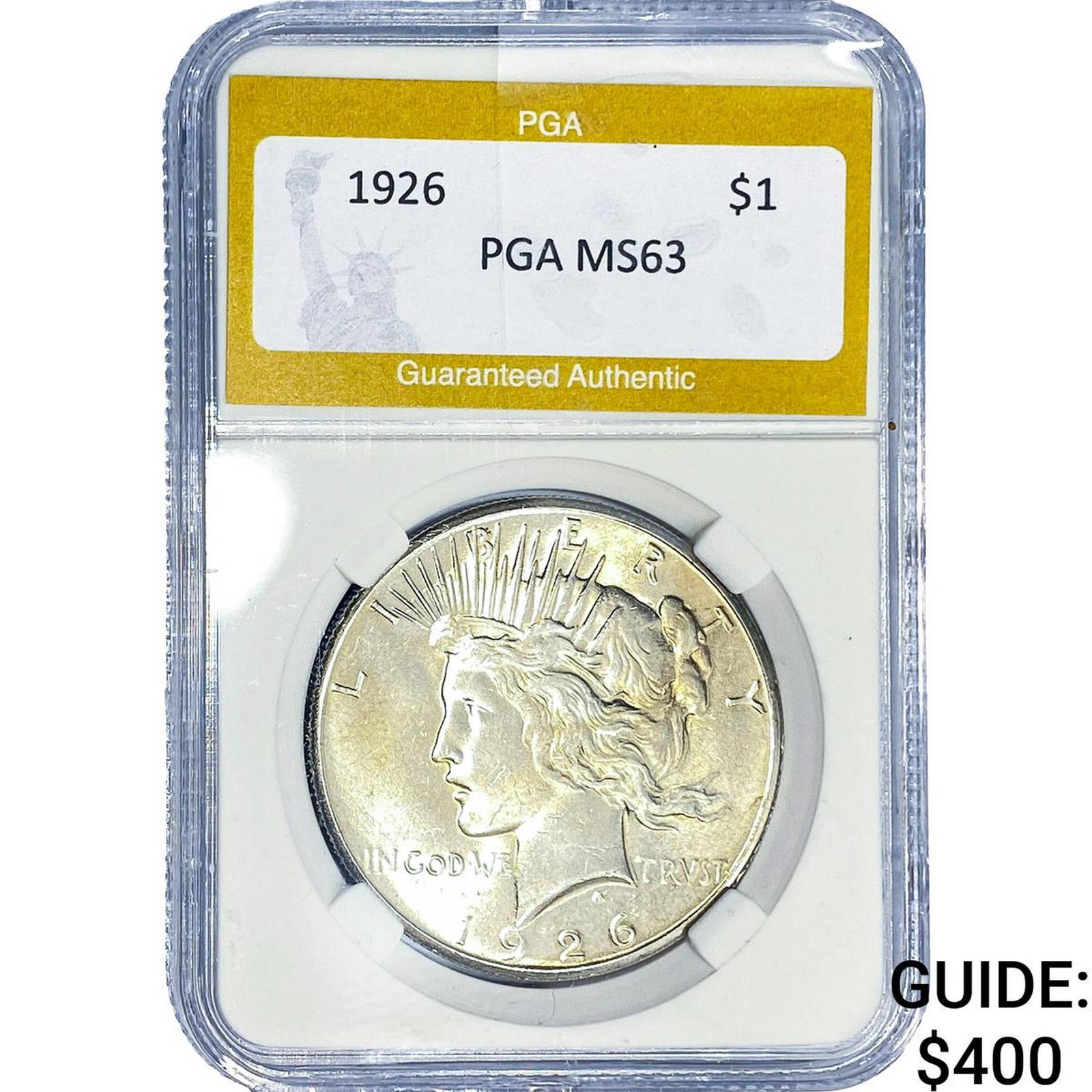 1926 Silver Peace Dollar PGA MS63 (1 of 2)