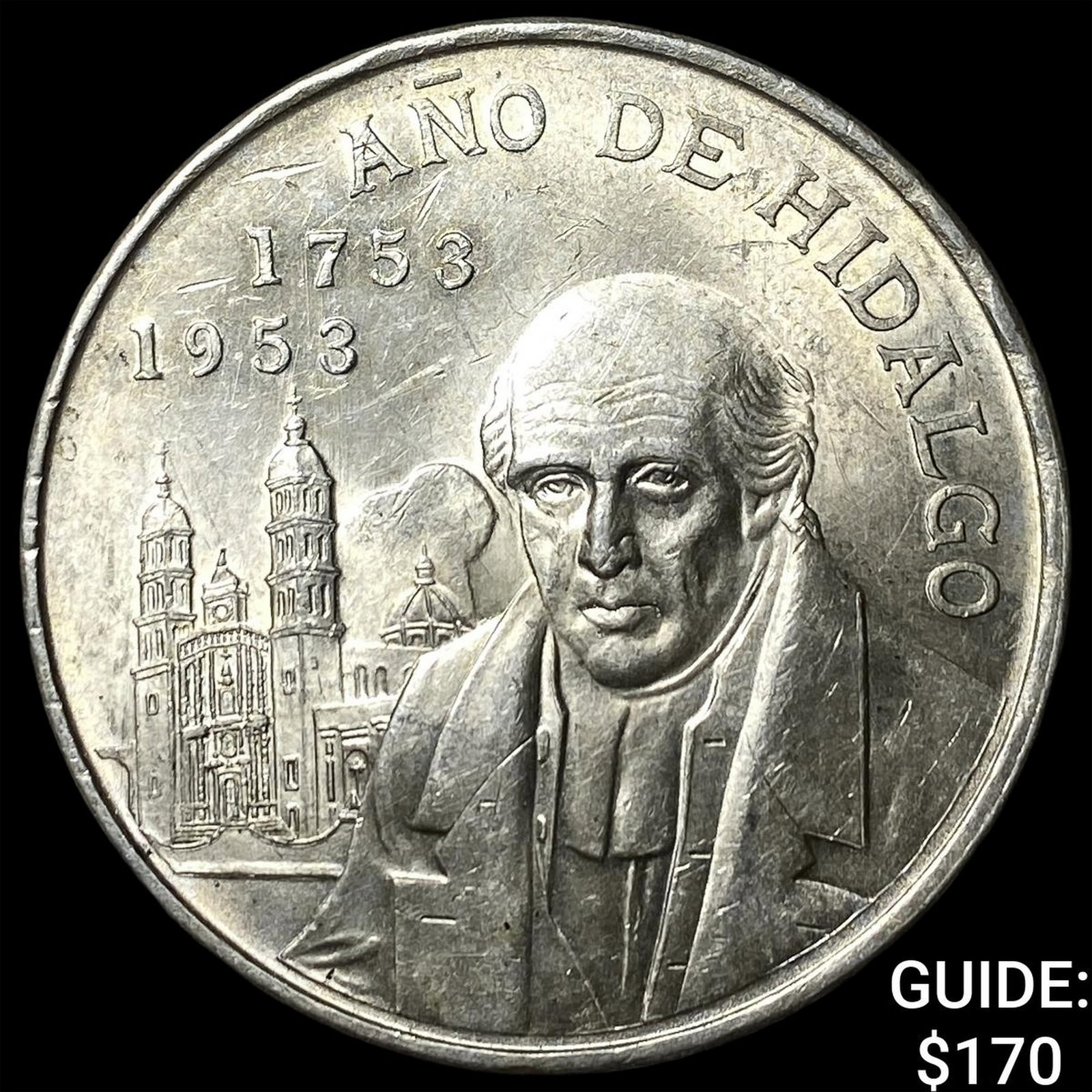 1953Mo Mexico Silver 5 Pesos .643oz ASW: 1953Mo Mexico Silver 5 Pesos .643oz ASW