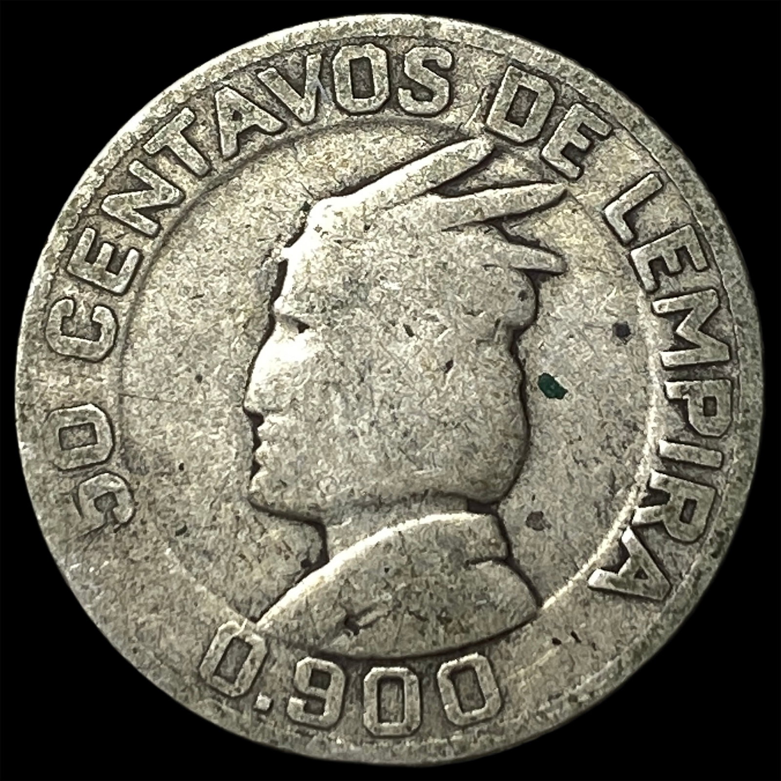 1932 Honduras Silver 50 Centavos: 1932 Honduras Silver 50 Centavos