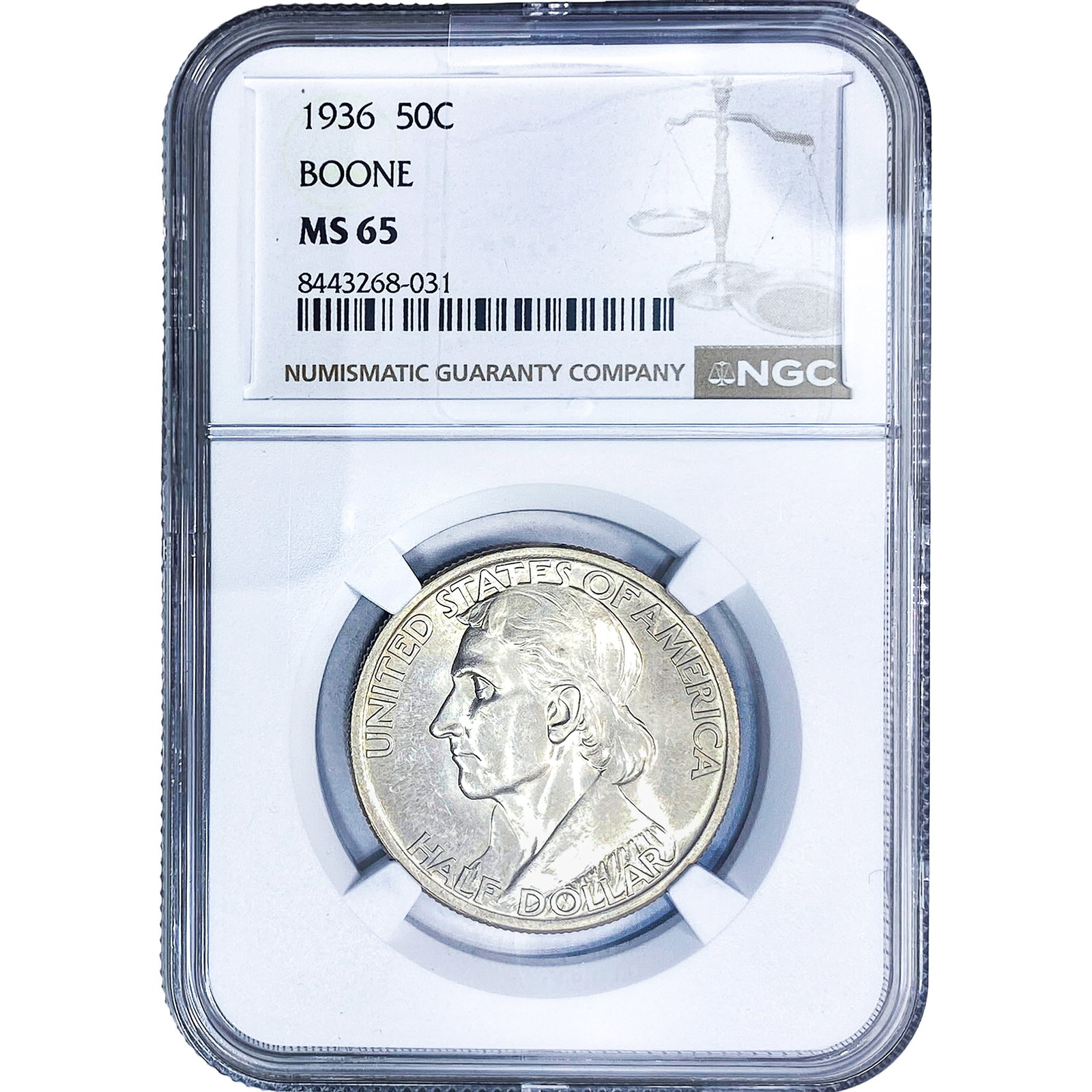 1936 Boone Half Dollar NGC MS65 (1 of 2)