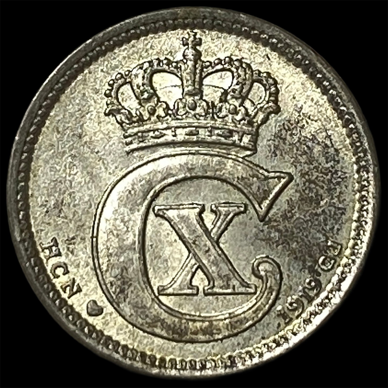 1919 Denmark Silver 10 Ore: 1919 Denmark Silver 10 Ore