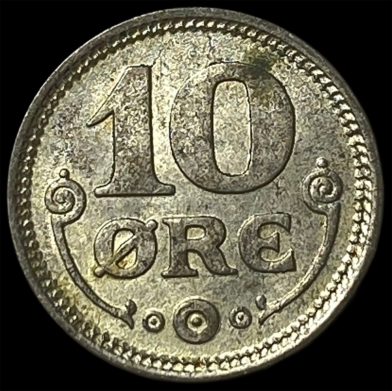 1919 Denmark Silver 10 Ore - 2