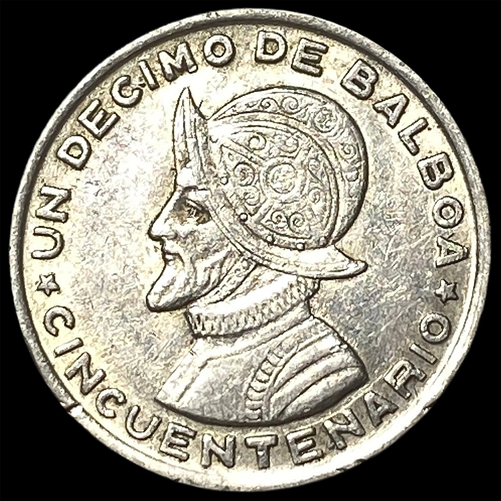 1953 Panama Silver 1/10 Balboa: 1953 Panama Silver 1/10 Balboa