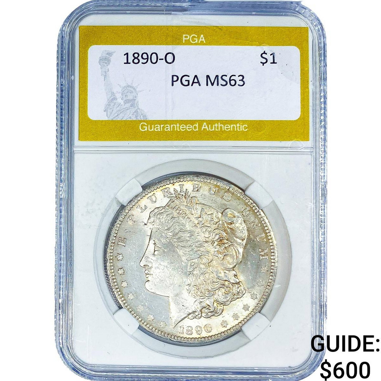 1890-O Morgan Silver Dollar PGA MS63 (1 of 2)