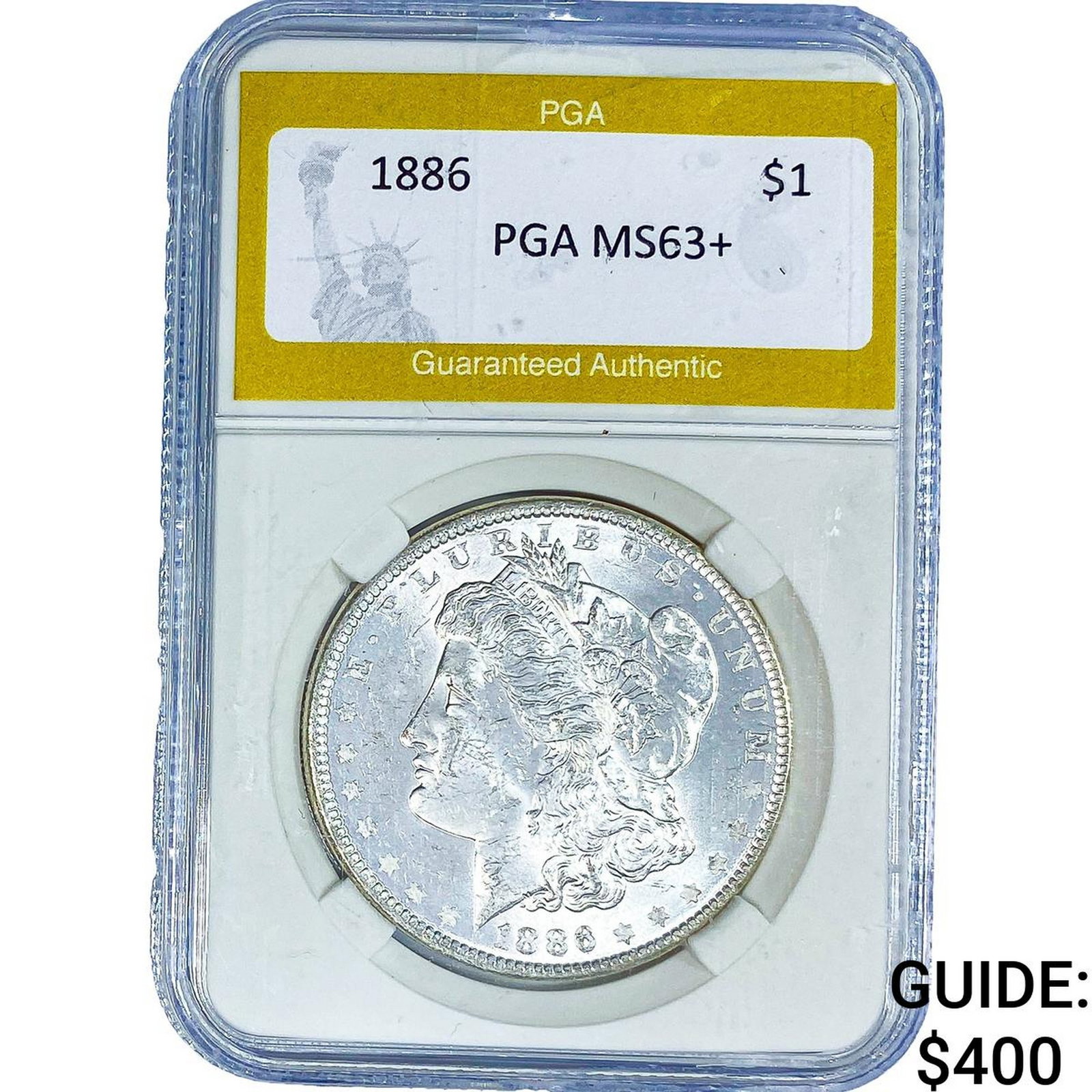 1886 Morgan Silver Dollar PGA MS63+ (1 of 2)