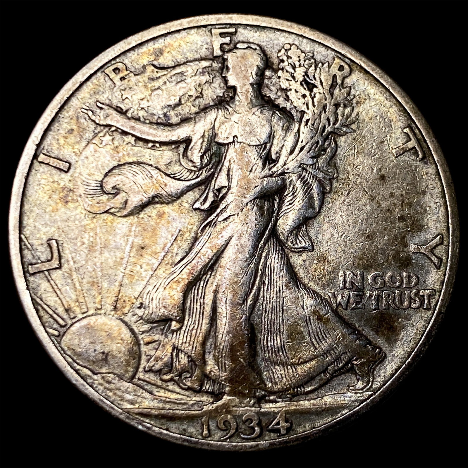 1934-D Silver Walking Liberty Half Dollar NEARLY UNCIRCULATED: 1934-D Silver Walking Liberty Half Dollar NEARLY UNCIRCULATED