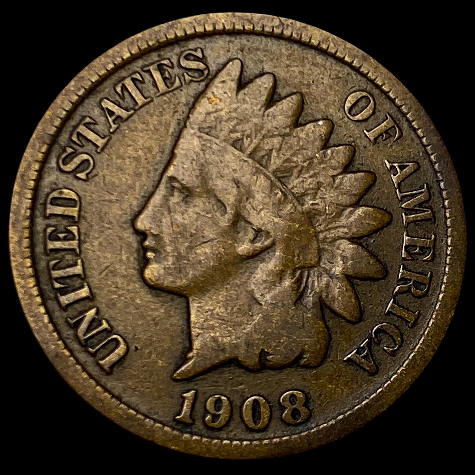 1908-S Indian Head Cent LIGHTLY CIRCULATED: 1908-S Indian Head Cent LIGHTLY CIRCULATED