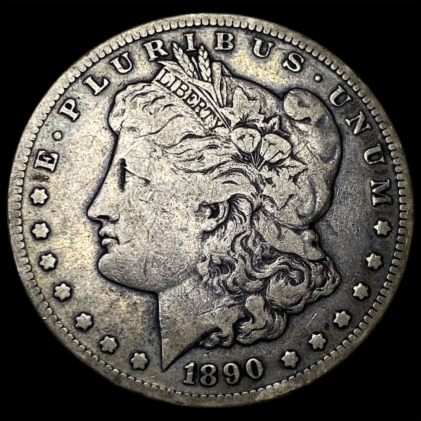 1890-CC Silver Morgan Dollar LIGHTLY CIRCULATED: 1890-CC Silver Morgan Dollar LIGHTLY CIRCULATED