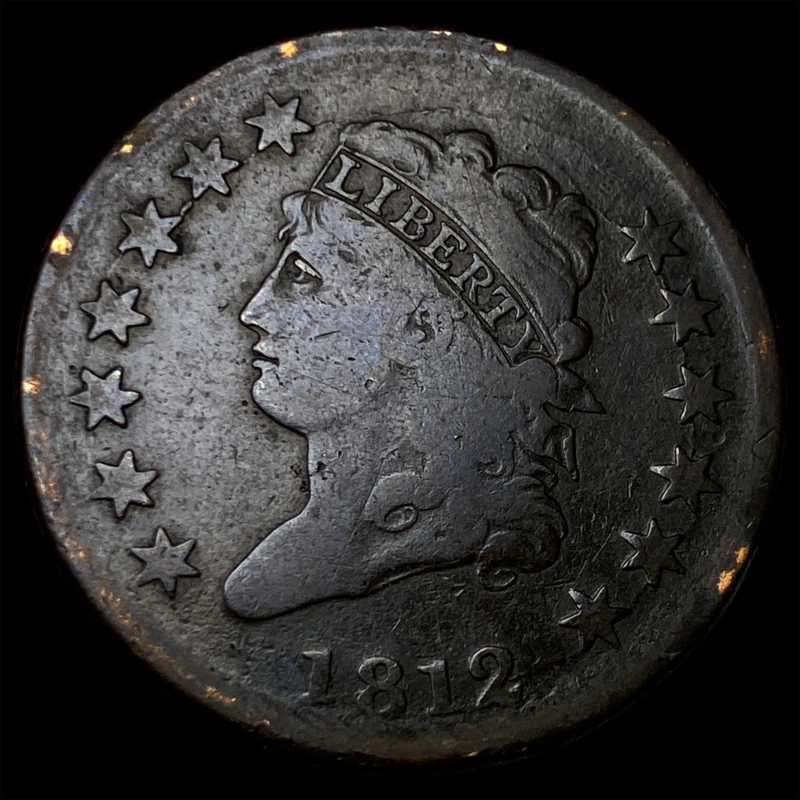 1812 Classic Head Large Cent NICELY CIRCULATED (1 of 2)
