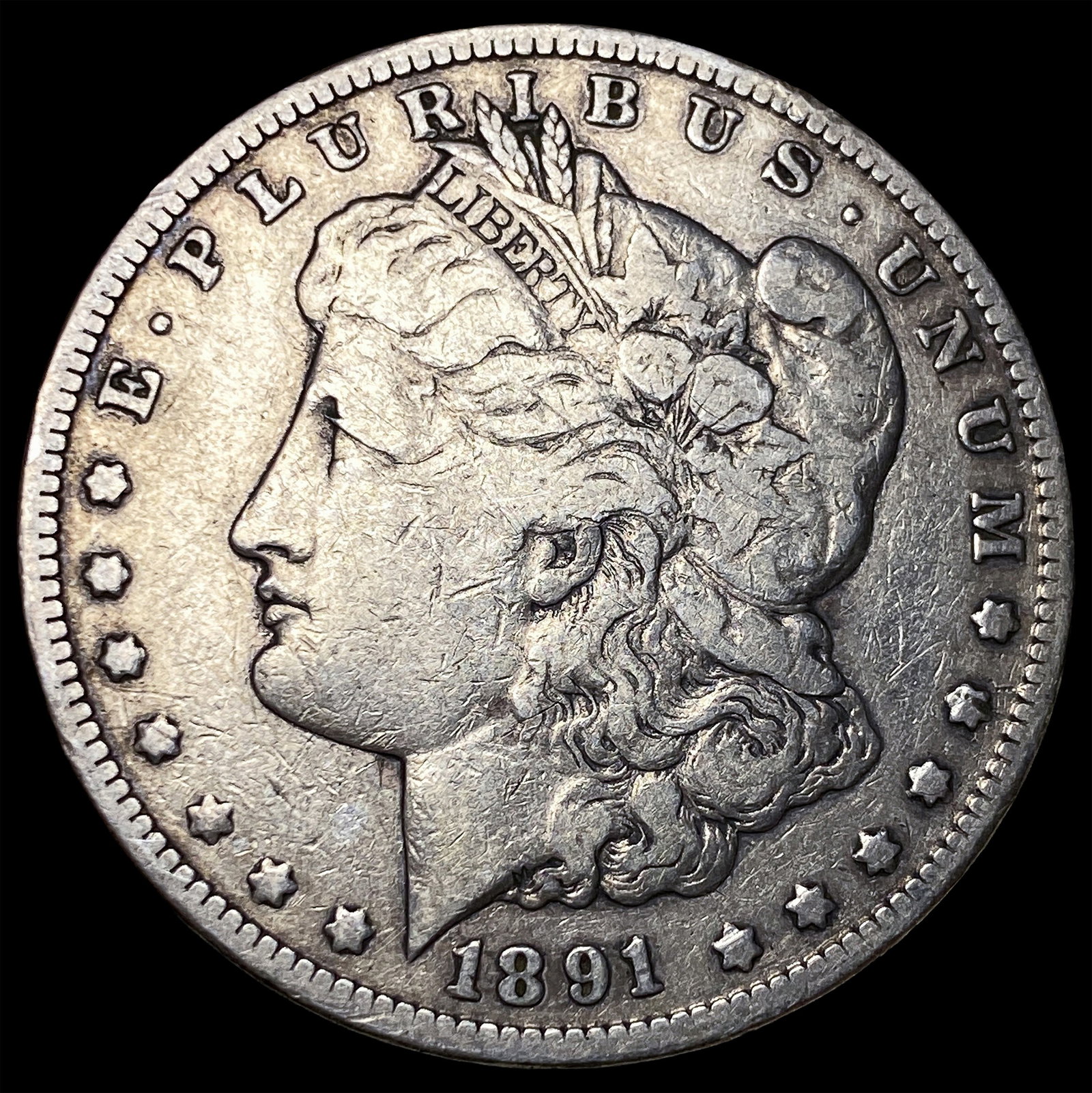 1891-CC Silver Morgan Dollar LIGHTLY CIRCULATED: 1891-CC Silver Morgan Dollar LIGHTLY CIRCULATED