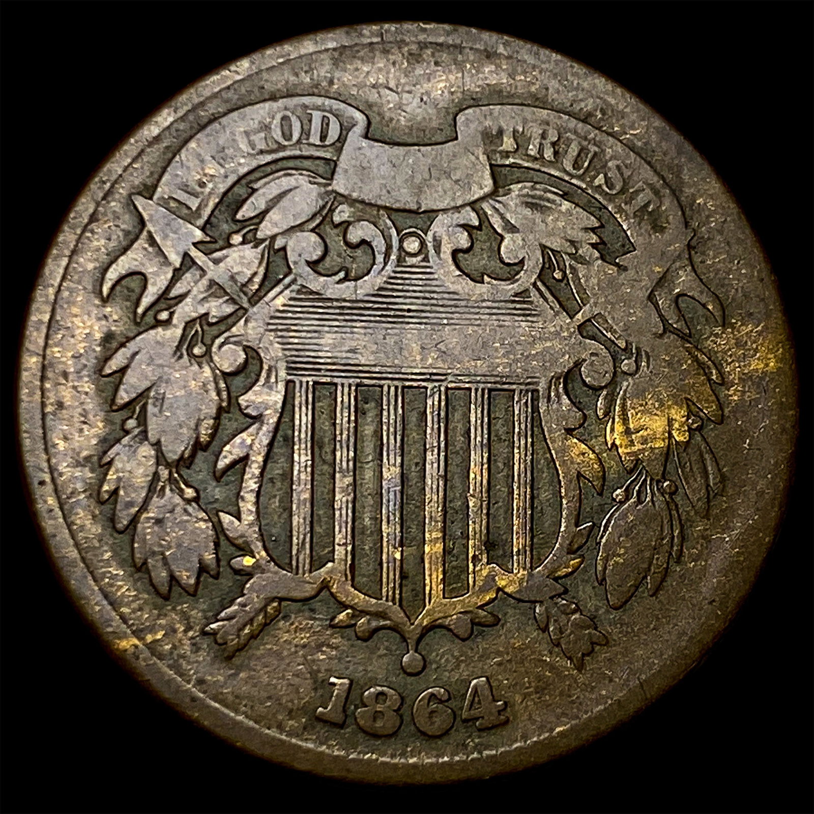 1864 Bronze Two-Cent Piece NICELY CIRCULATED: 1864 Bronze Two-Cent Piece NICELY CIRCULATED