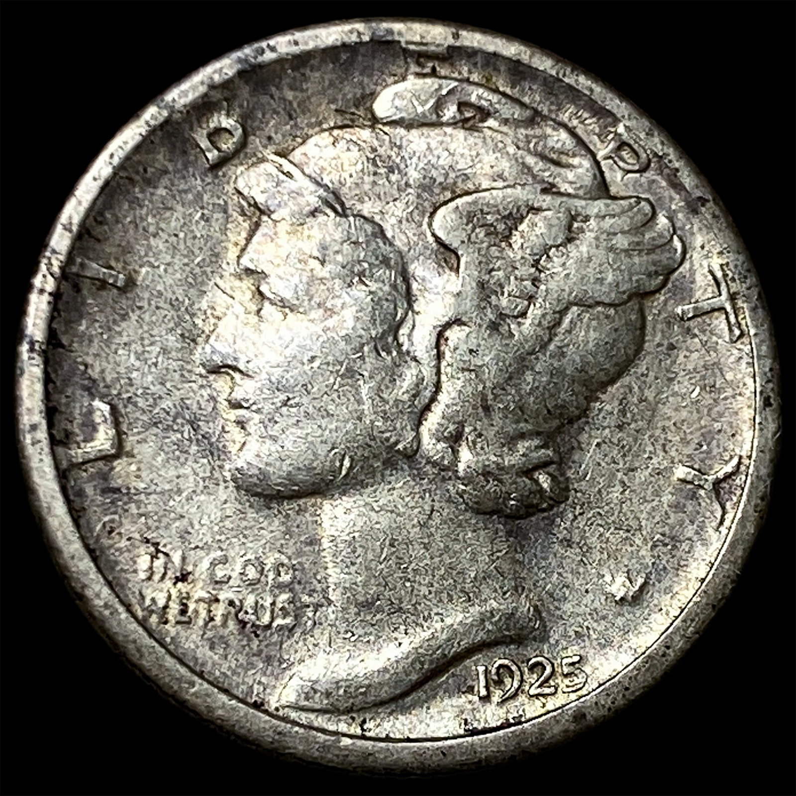 1925-S Silver Mercury Dime NEARLY UNCIRCULATED: 1925-S Silver Mercury Dime NEARLY UNCIRCULATED