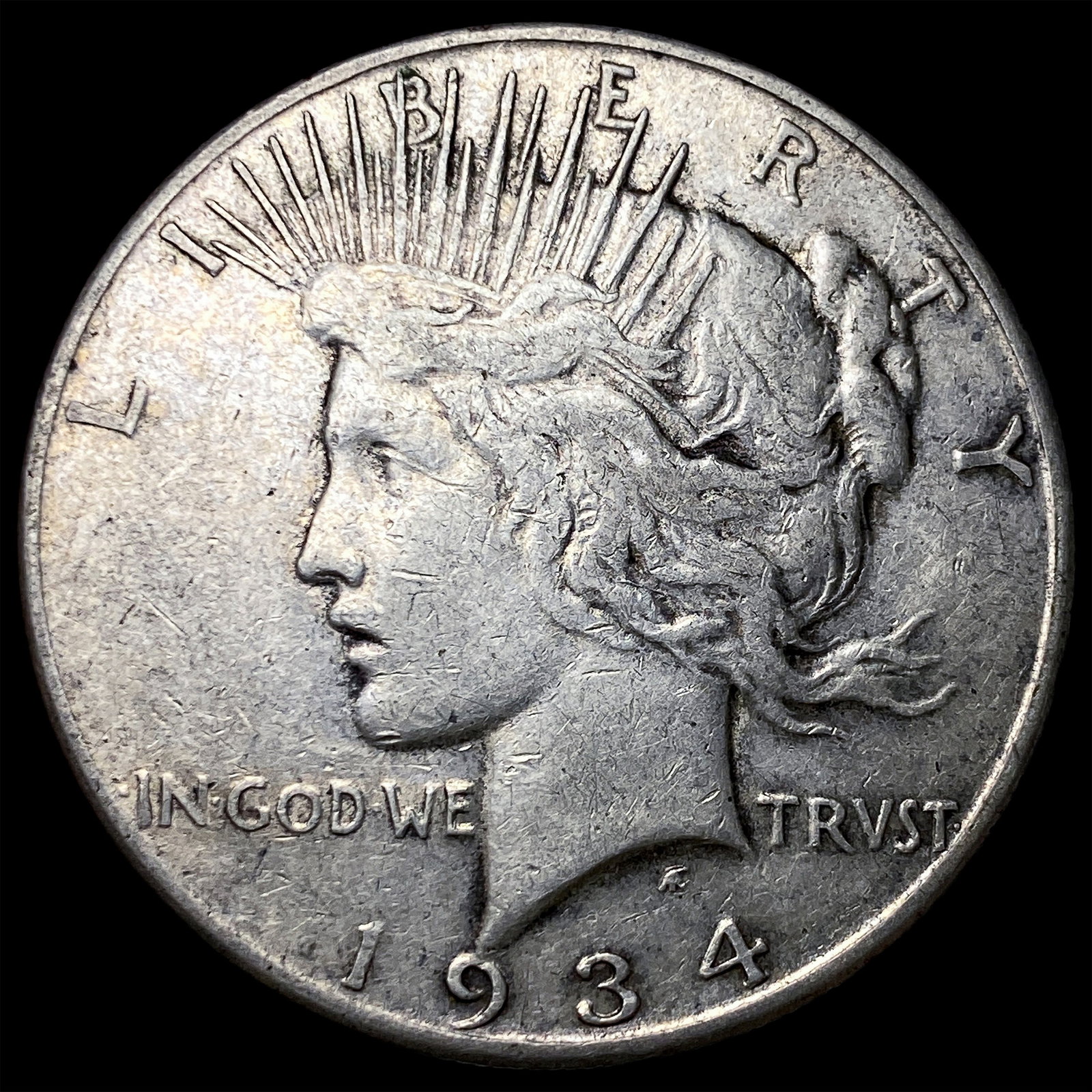 1934-S Silver Peace Dollar NEARLY UNCIRCULATED: 1934-S Silver Peace Dollar NEARLY UNCIRCULATED