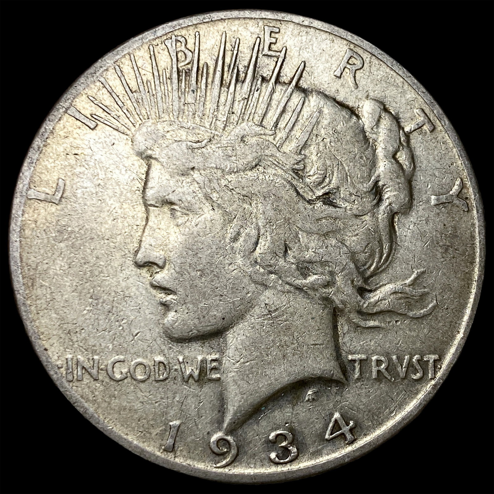 1934 Peace Silver Dollar LIGHTLY CIRCULATED: 1934 Peace Silver Dollar LIGHTLY CIRCULATED