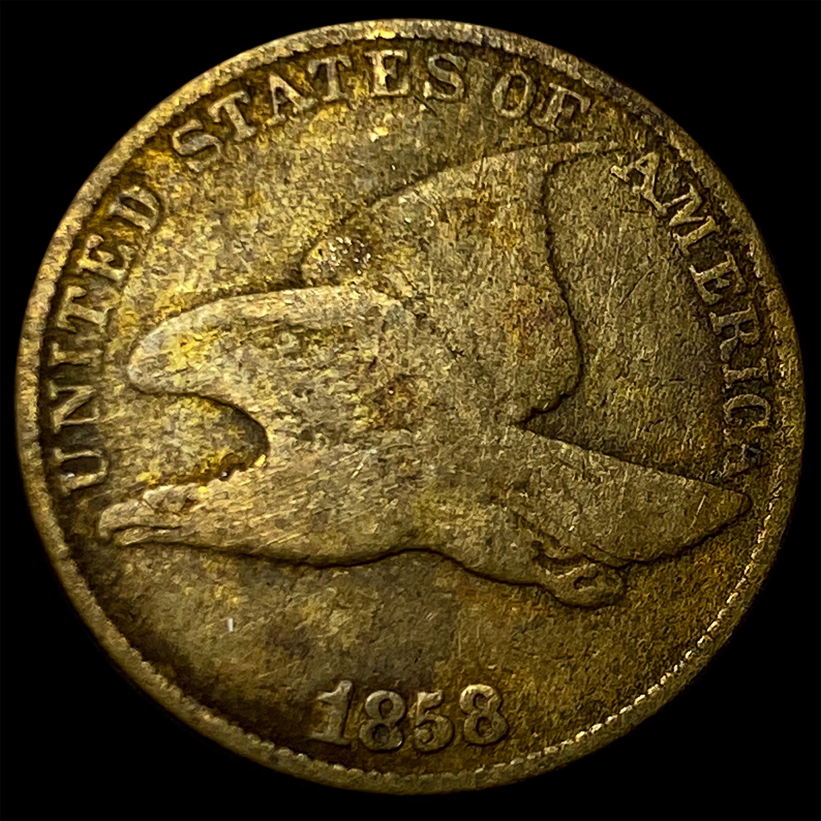 1858 Copper-Nickel Flying Eagle Cent NICELY CIRCULATED: 1858 Copper-Nickel Flying Eagle Cent NICELY CIRCULATED