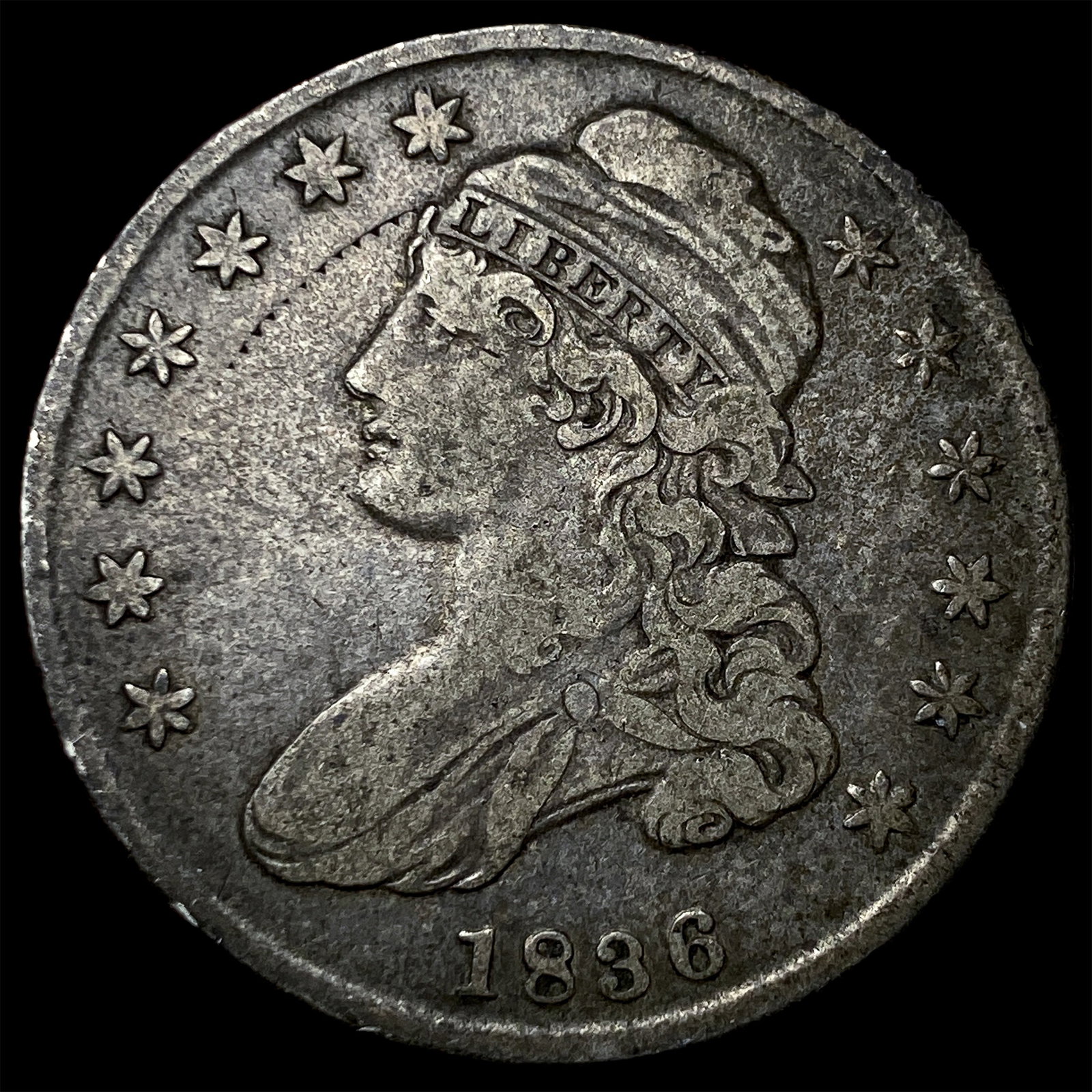 1836 Capped Bust Half Dollar LIGHTLY CIRCULATED: 1836 Capped Bust Half Dollar LIGHTLY CIRCULATED