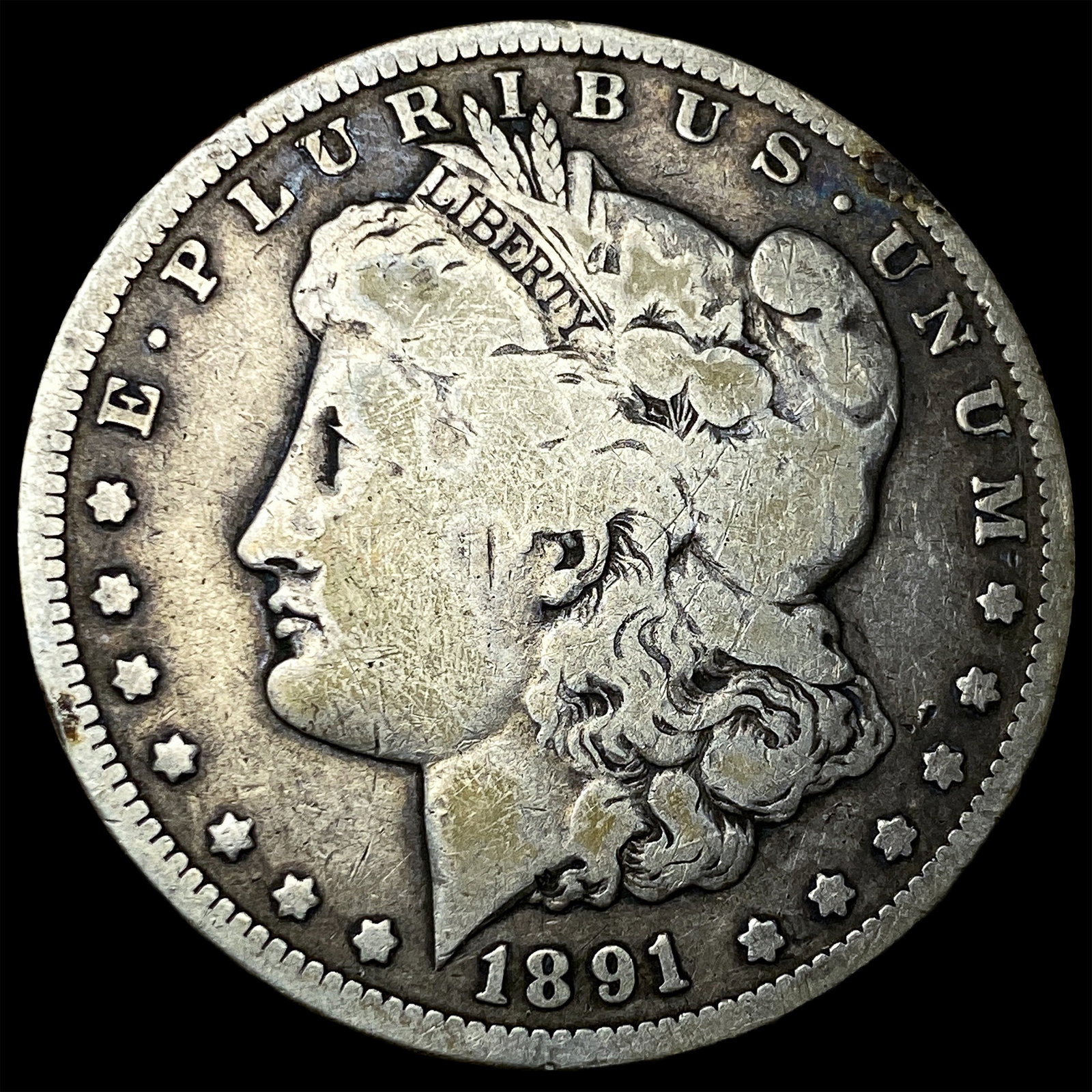 1891-CC Silver Morgan Dollar NICELY CIRCULATED: 1891-CC Silver Morgan Dollar NICELY CIRCULATED