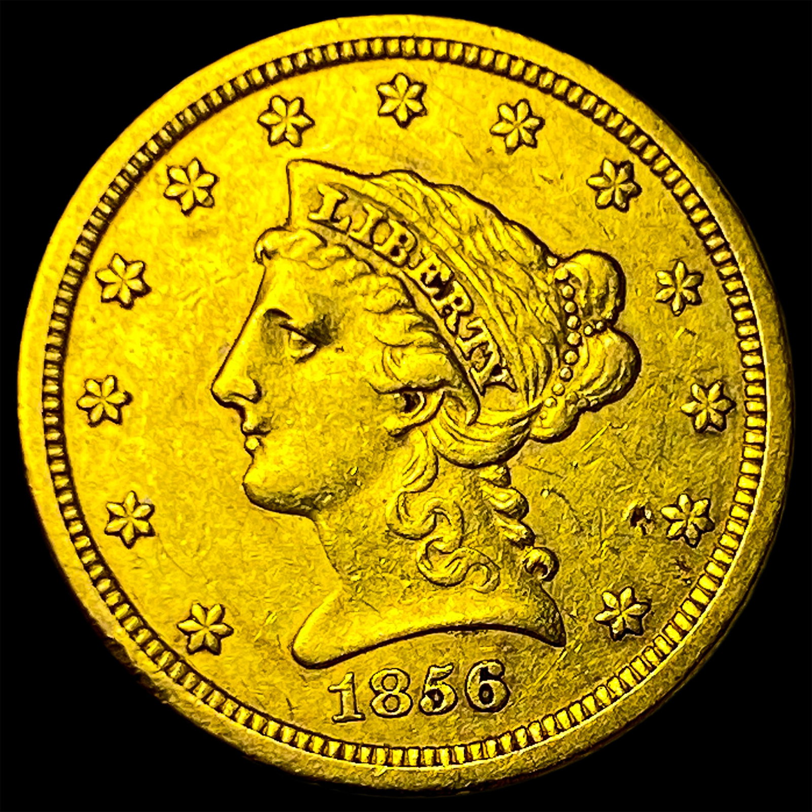1856-S Gold $2.50 Liberty Head Quarter Eagle HIGH GRADE: 1856-S Gold $2.50 Liberty Head Quarter Eagle HIGH GRADE