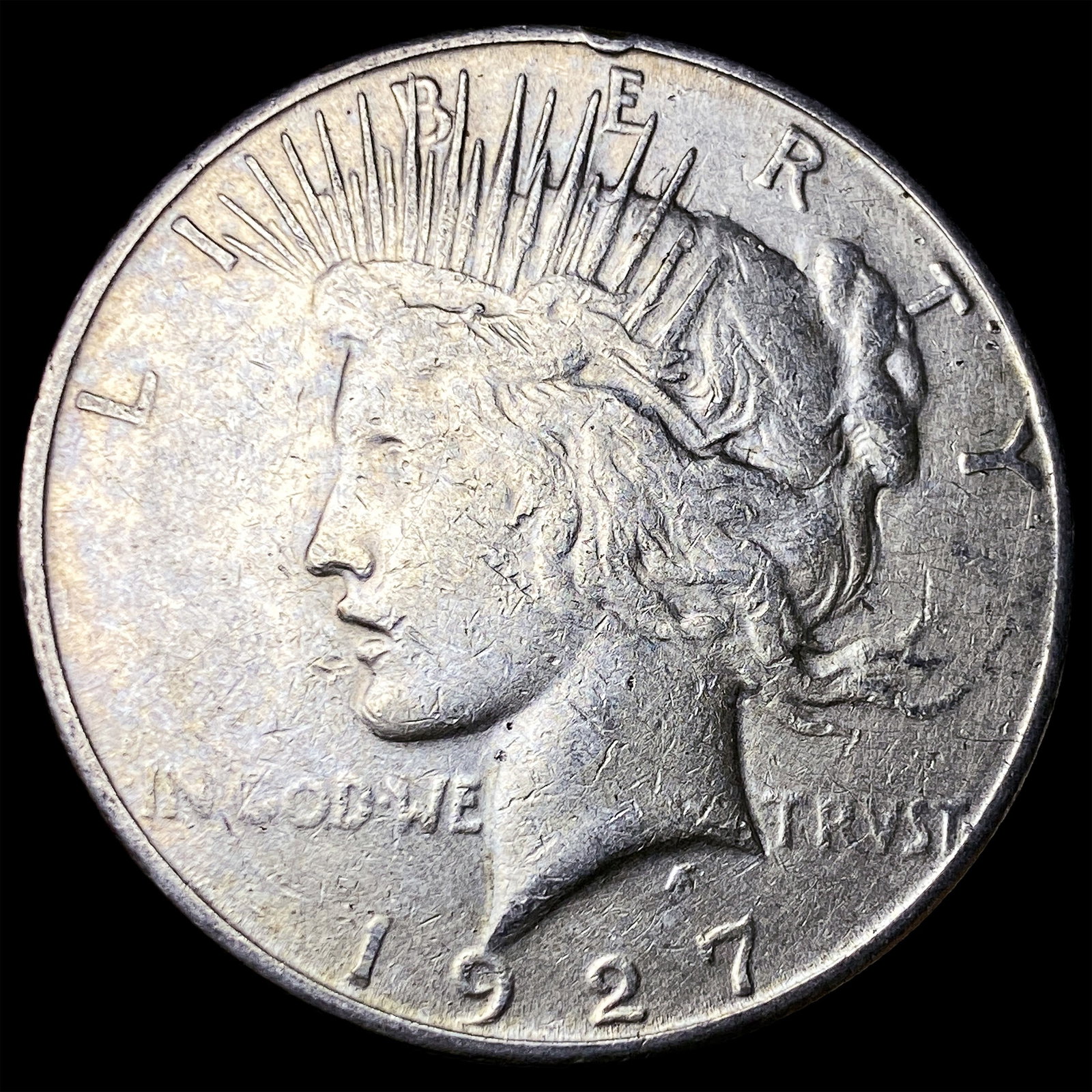 1927 Peace Silver Dollar NEARLY UNCIRCULATED: 1927 Peace Silver Dollar NEARLY UNCIRCULATED