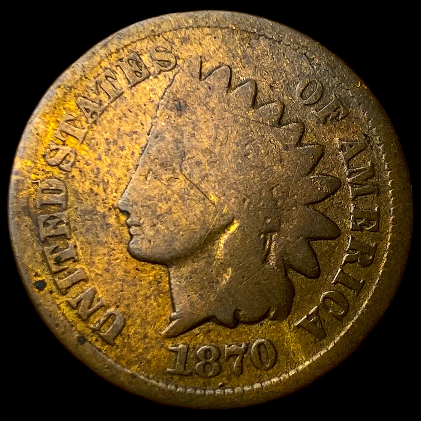 1870 Indian Head Cent NICELY CIRCULATED: 1870 Indian Head Cent NICELY CIRCULATED