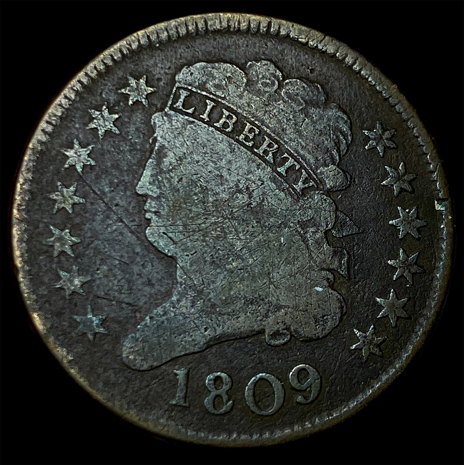 1809 Classic Head Half Cent NICELY CIRCULATED: 1809 Classic Head Half Cent NICELY CIRCULATED