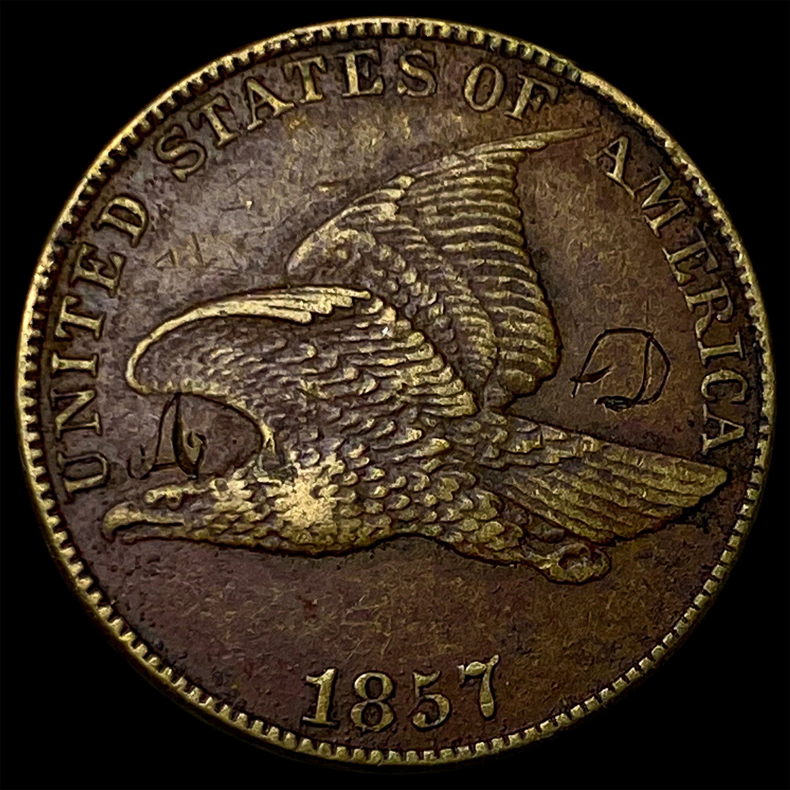 1857 Flying Eagle Cent CLOSELY UNCIRCULATED: 1857 Flying Eagle Cent CLOSELY UNCIRCULATED