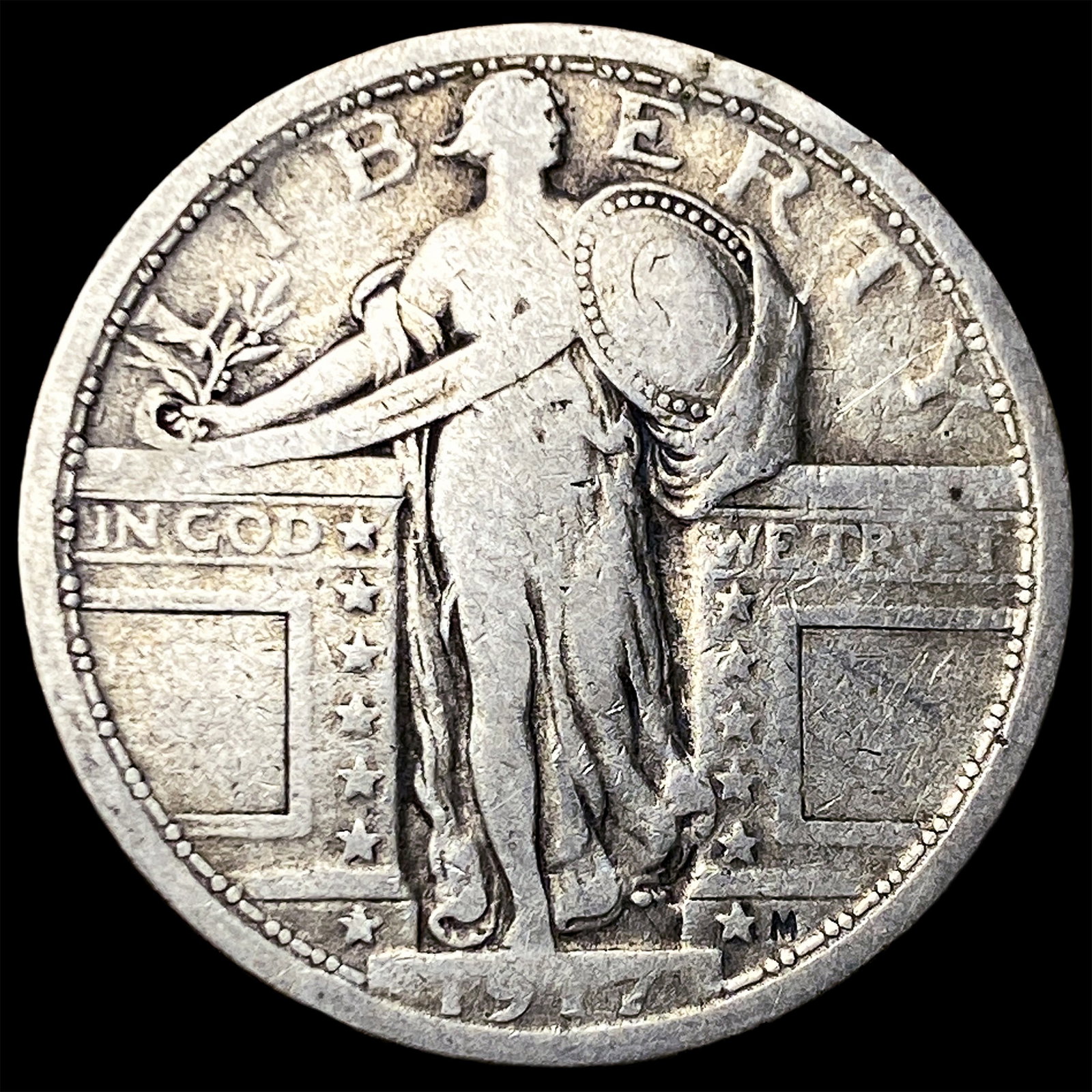 1917 Type 1 Standing Liberty Quarter LIGHTLY CIRCULATED: 1917 Type 1 Standing Liberty Quarter LIGHTLY CIRCULATED