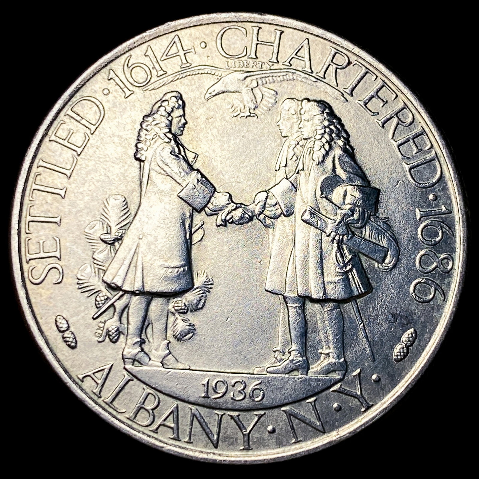 1936 Albany Charter Silver Half Dollar UNCIRCULATED: 1936 Albany Charter Silver Half Dollar UNCIRCULATED