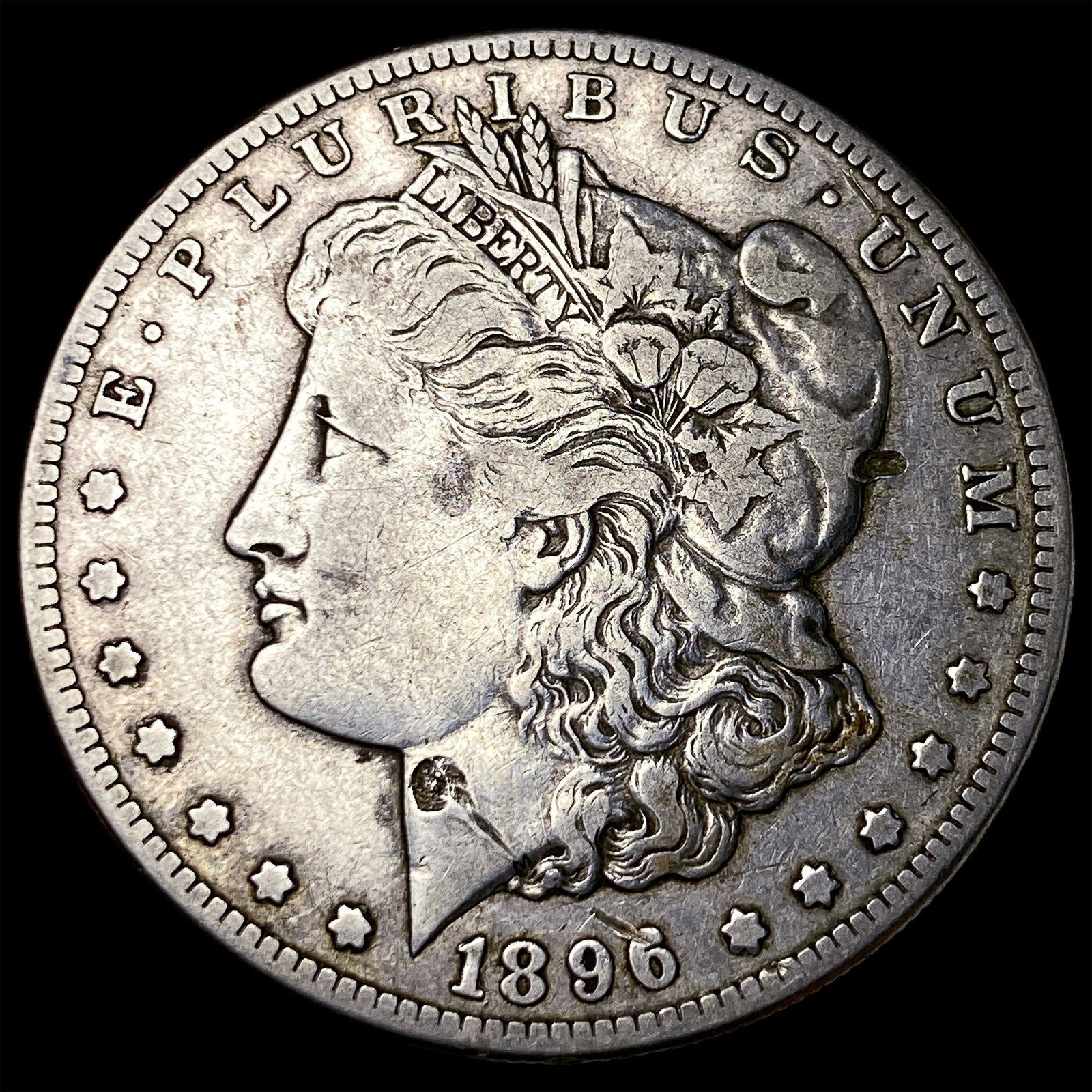 1896-S Silver Morgan Dollar ABOUT UNCIRCULATED: 1896-S Silver Morgan Dollar ABOUT UNCIRCULATED