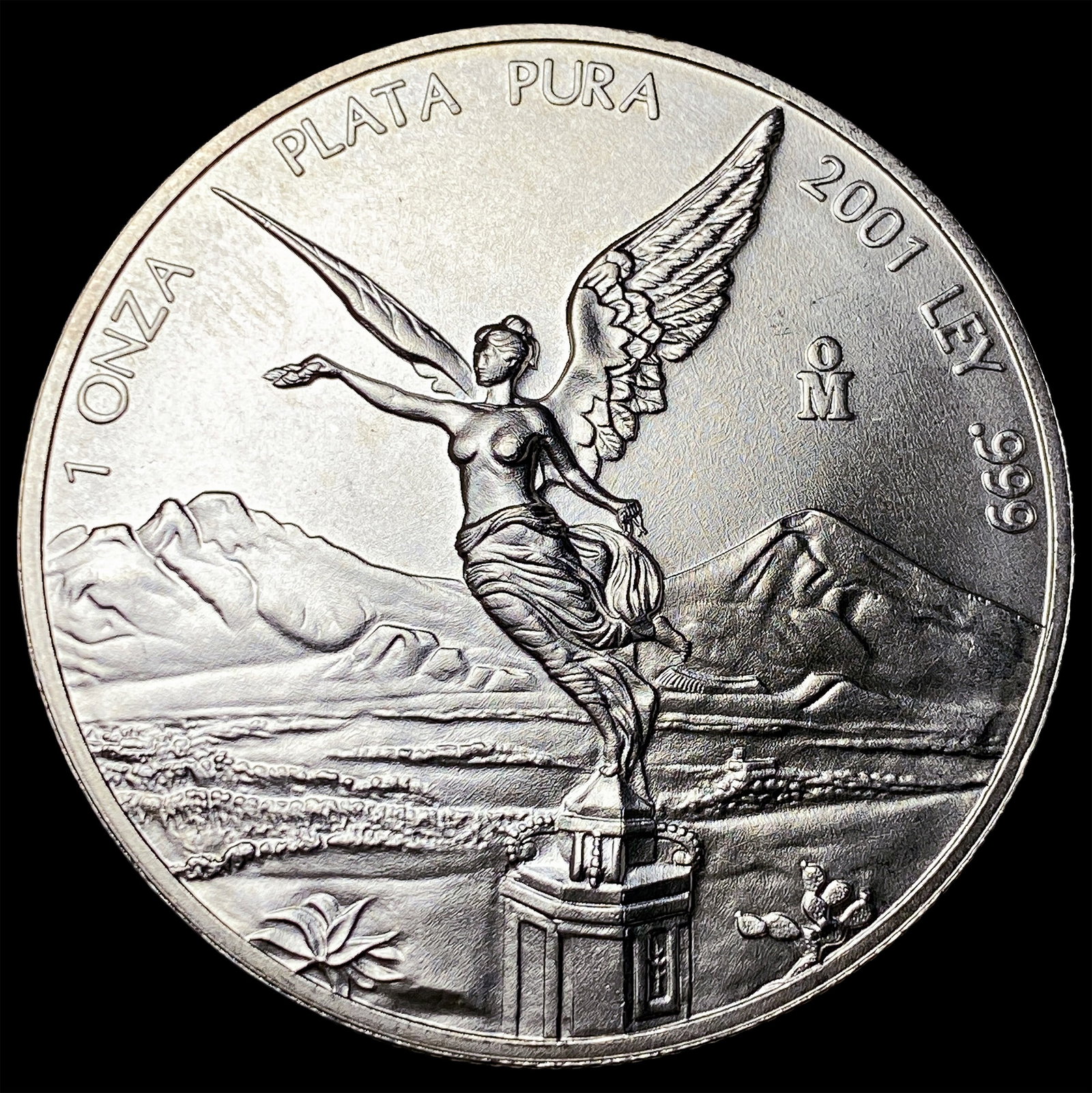 2001 Silver 1 Onza Libertad SUPERB GEM BU: 2001 Silver 1 Onza Libertad SUPERB GEM BU