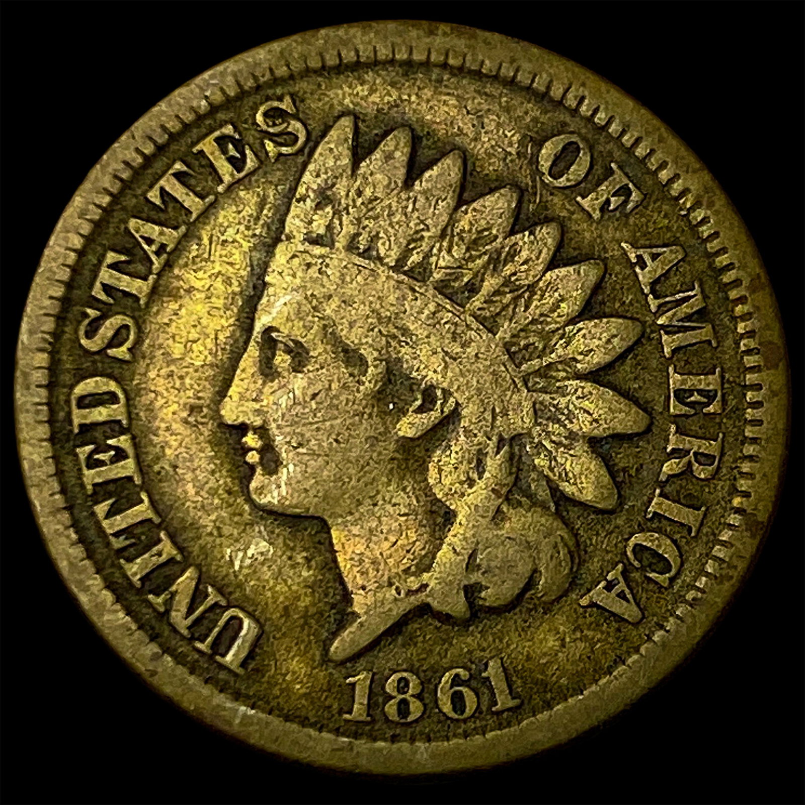 1861 Indian Head Cent NICELY CIRCULATED: 1861 Indian Head Cent NICELY CIRCULATED