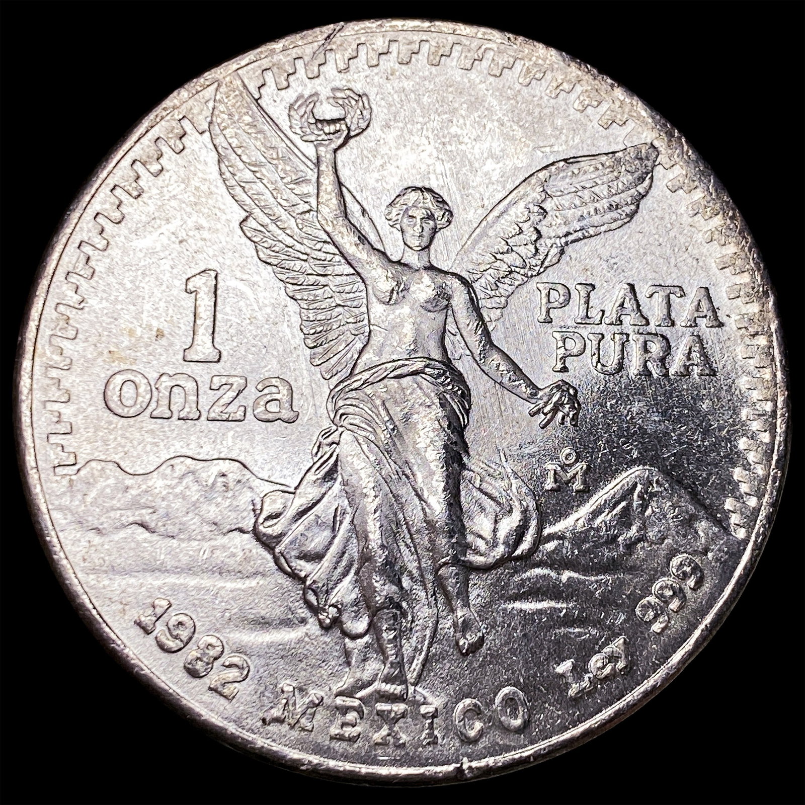 1982 Mexico Silver 1 Onza Libertad SUPERB GEM BU: 1982 Mexico Silver 1 Onza Libertad SUPERB GEM BU