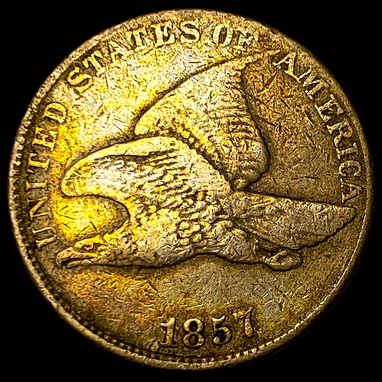1857 Flying Eagle Cent NEARLY UNCIRCULATED: 1857 Flying Eagle Cent NEARLY UNCIRCULATED