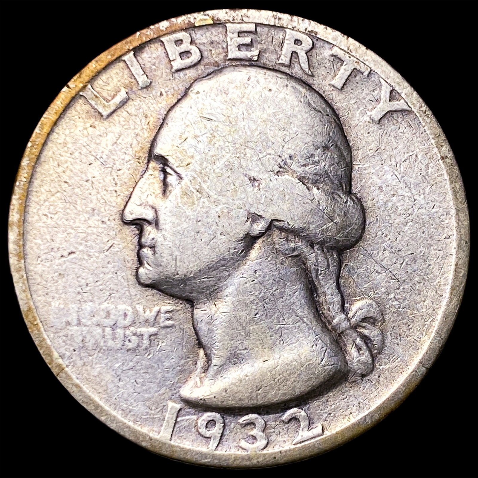 1932 Silver Washington Quarter NICELY CIRCULATED: 1932 Silver Washington Quarter NICELY CIRCULATED