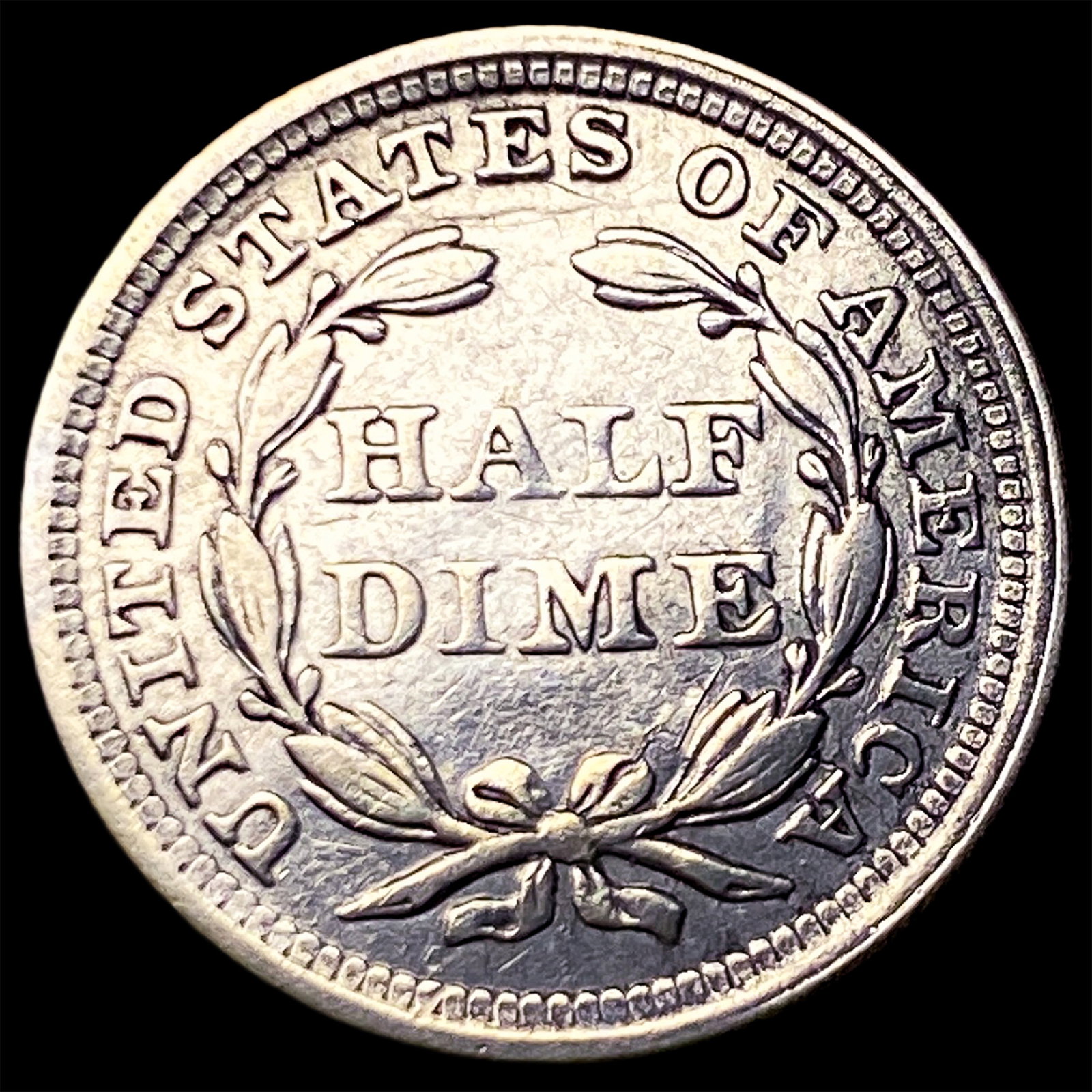 1858 Silver Seated Liberty Half Dime LIGHTLY CIRCULATED - 2