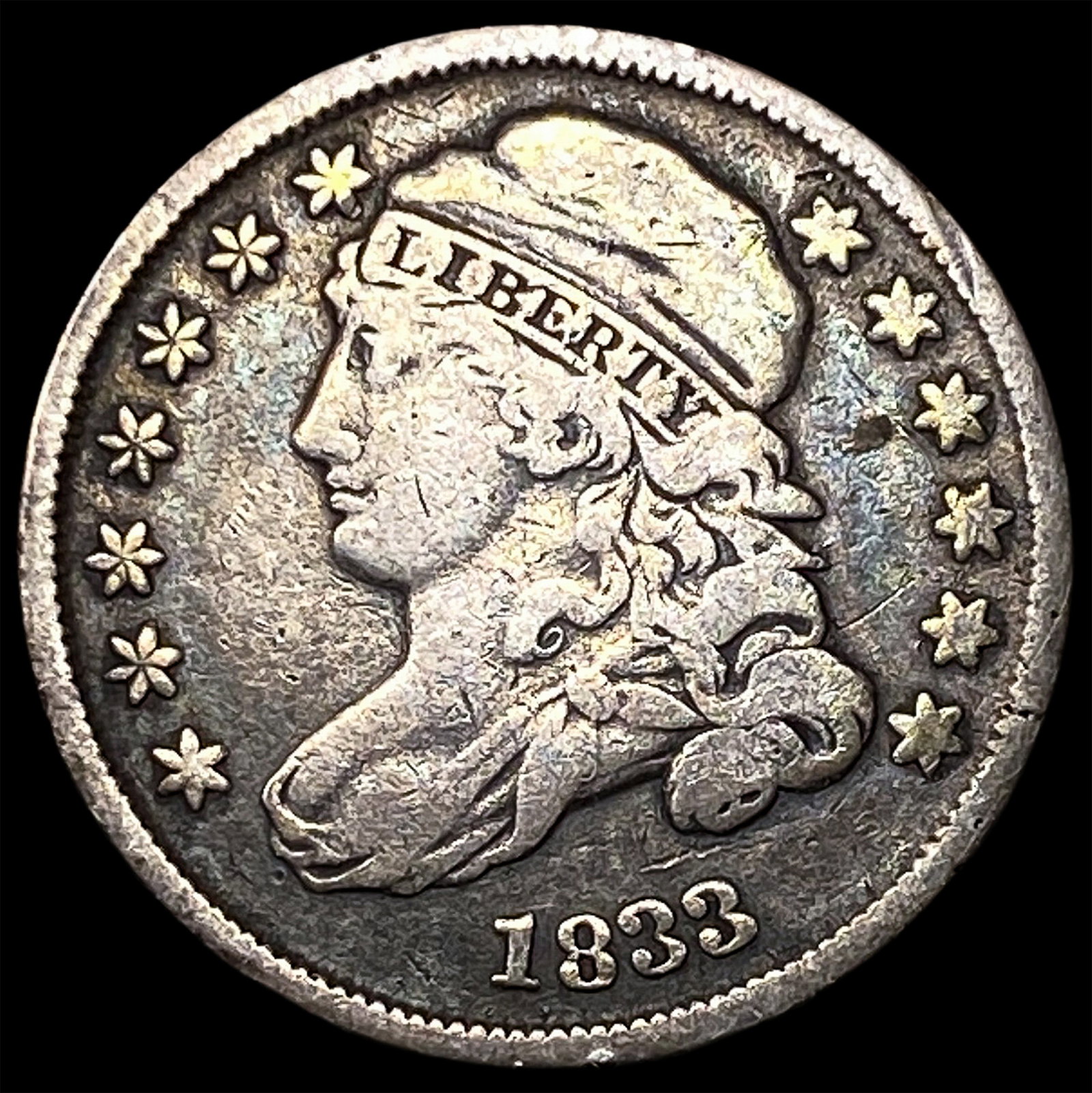 1833 Capped Bust Silver Dime LIGHTLY CIRCULATED: 1833 Capped Bust Silver Dime LIGHTLY CIRCULATED