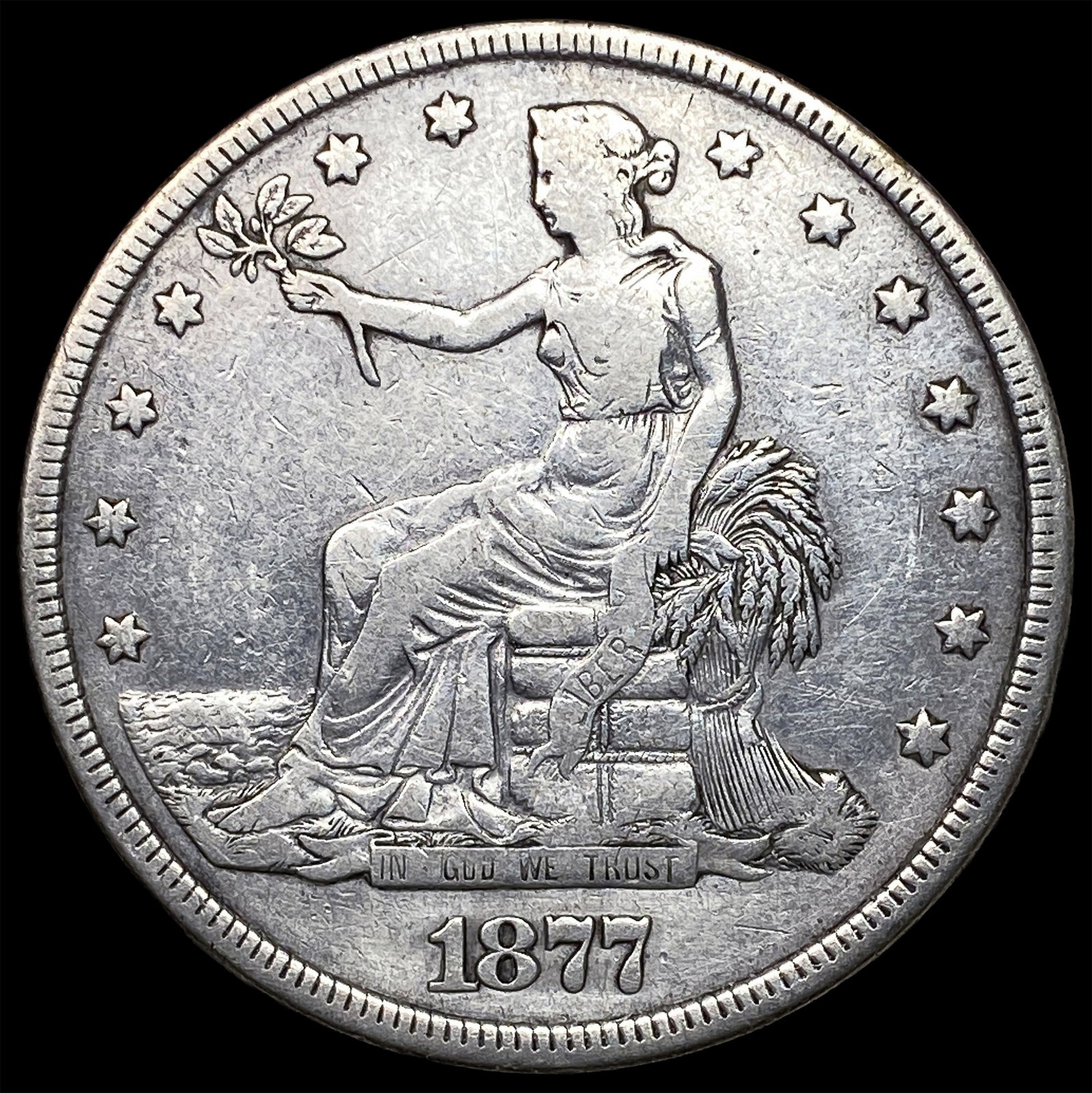1877 Silver Trade Dollar LIGHTLY CIRCULATED: 1877 Silver Trade Dollar LIGHTLY CIRCULATED