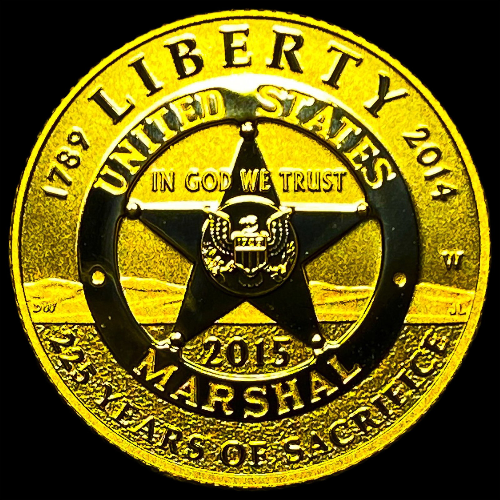 2015-W Gold $5 U.S. Marshals Service GEM PROOF: 2015-W Gold $5 U.S. Marshals Service GEM PROOF