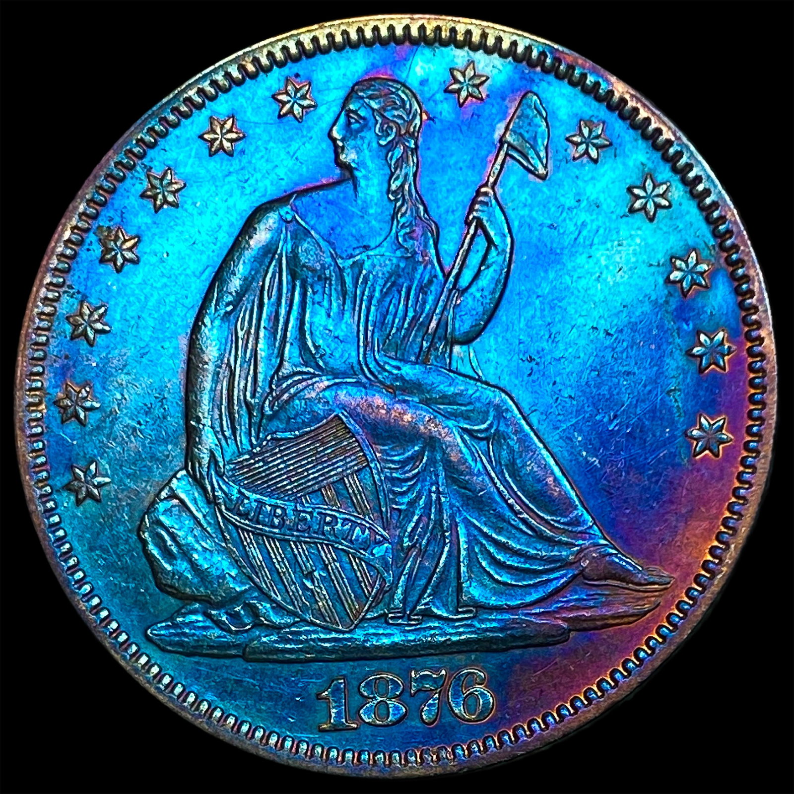 1876 Seated Liberty Half Dollar CLOSELY UNCIRCULATED: 1876 Seated Liberty Half Dollar CLOSELY UNCIRCULATED