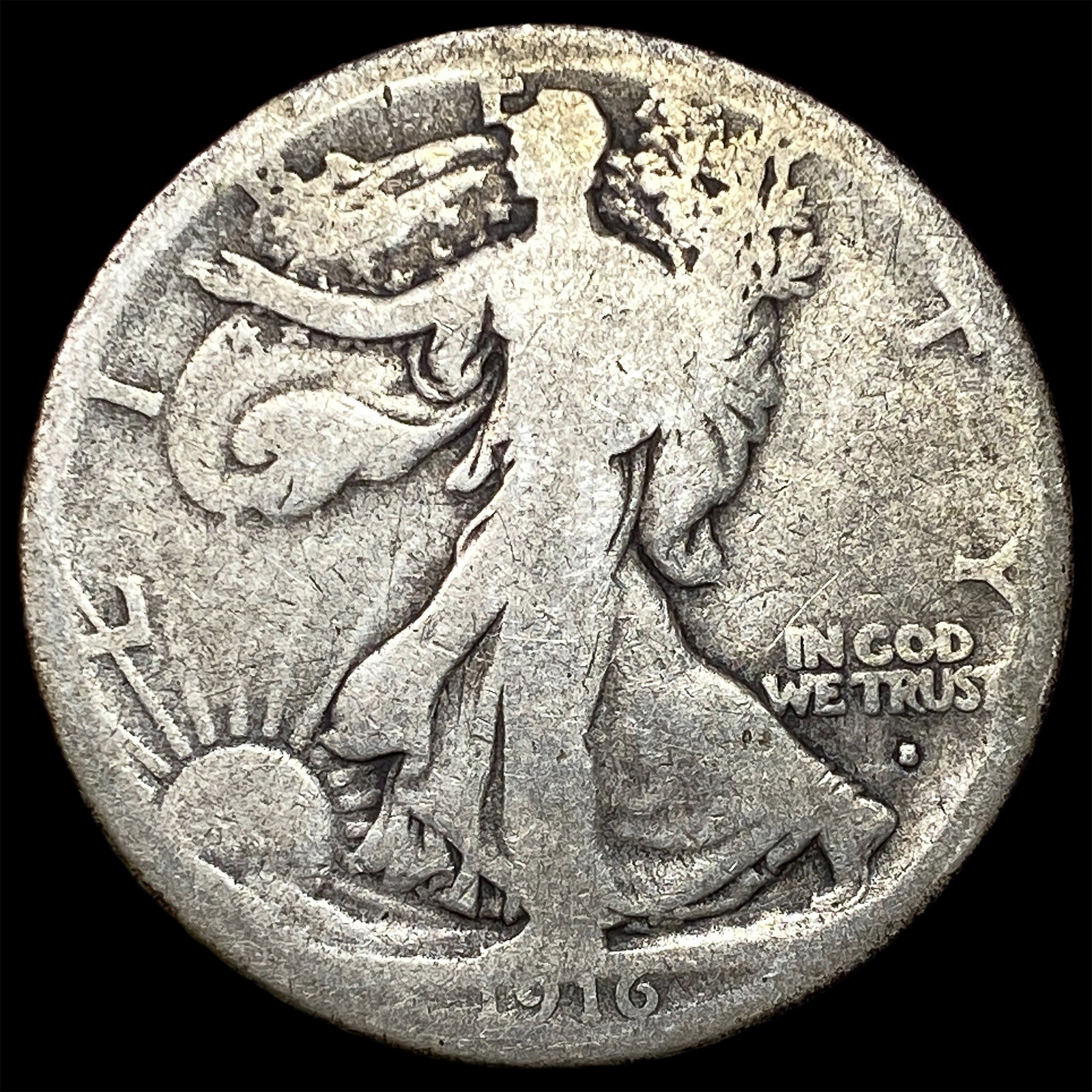 1916 Walking Liberty Half Dollar NICELY CIRCULATED: 1916 Walking Liberty Half Dollar NICELY CIRCULATED