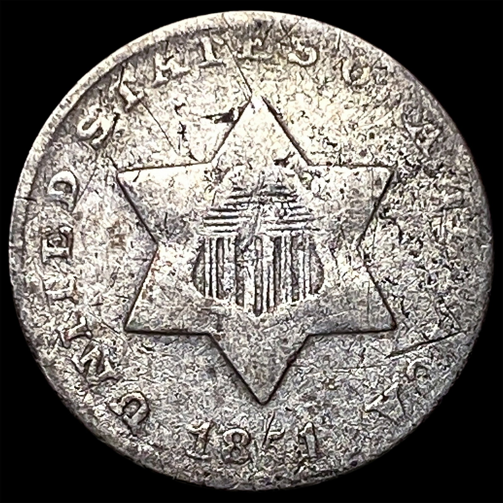 1871 Silver Three-Cent Piece NICELY CIRCULATED: 1871 Silver Three-Cent Piece NICELY CIRCULATED