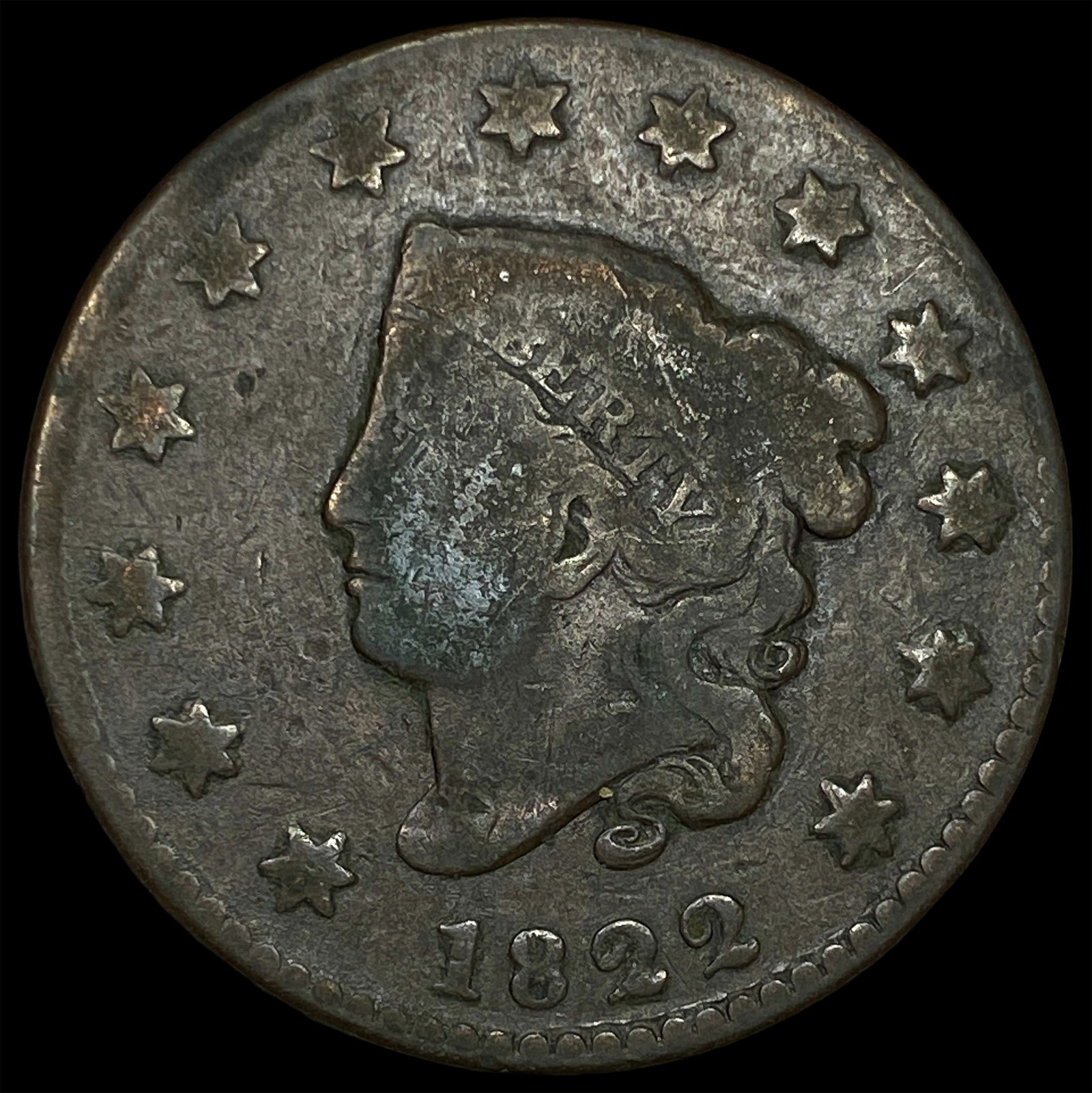 1822 Large Cent NICELY CIRCULATED (1 of 2)
