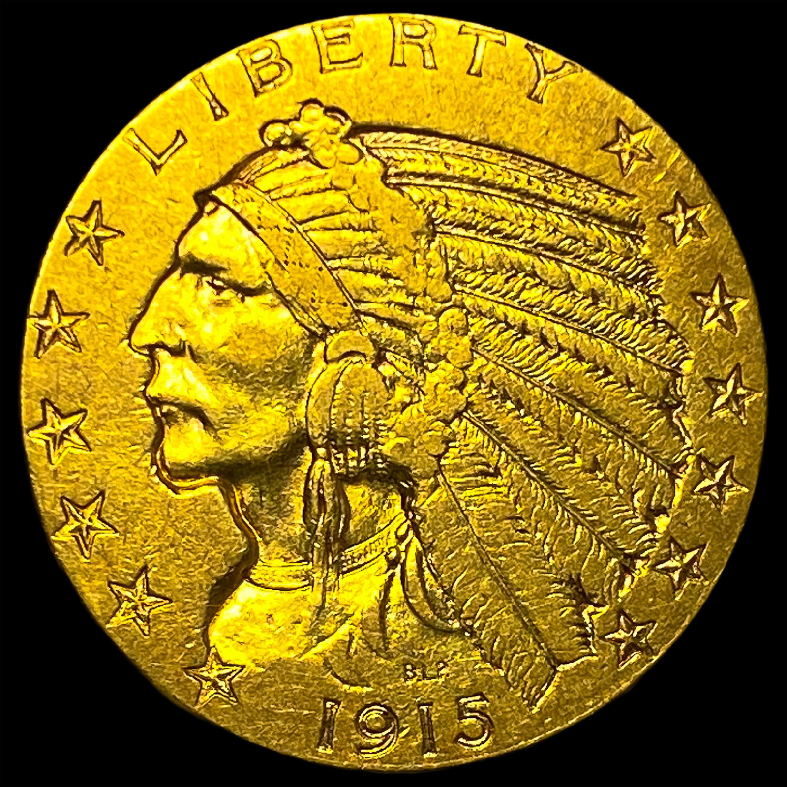 1915 Indian Head Half Eagle $5 Gold HIGH GRADE: 1915 Indian Head Half Eagle $5 Gold HIGH GRADE