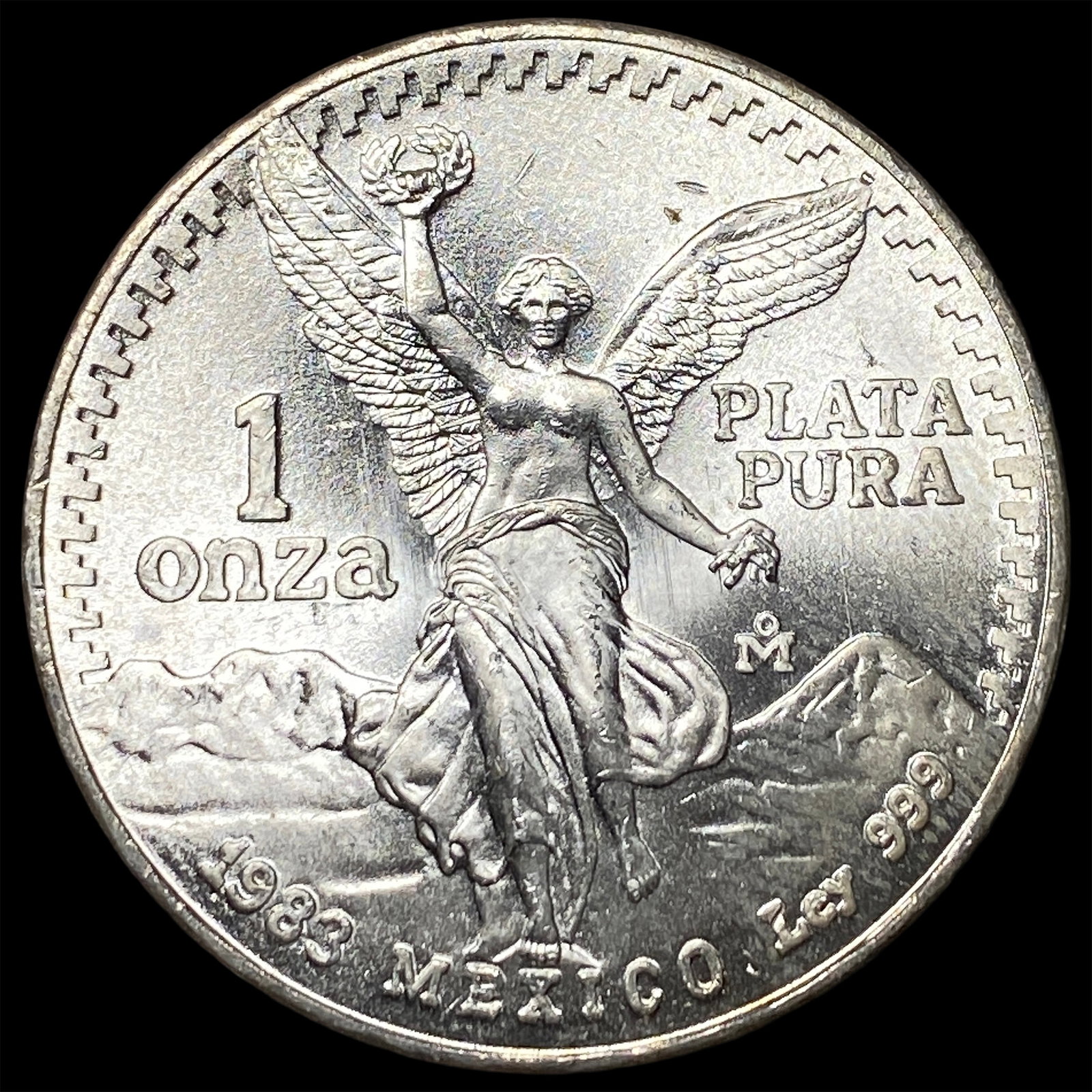 1983 Mexico Silver 1 Onza Libertad SUPERB GEM BU: 1983 Mexico Silver 1 Onza Libertad SUPERB GEM BU