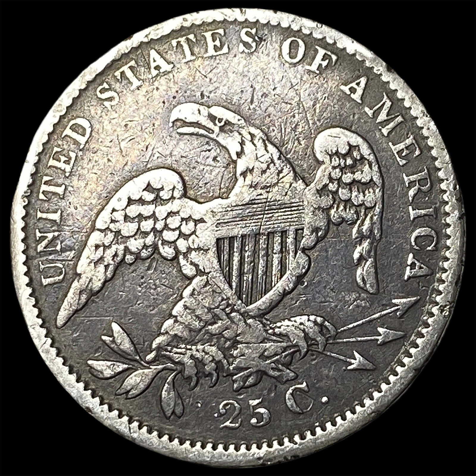 1834 Capped Bust Quarter LIGHTLY CIRCULATED - 2