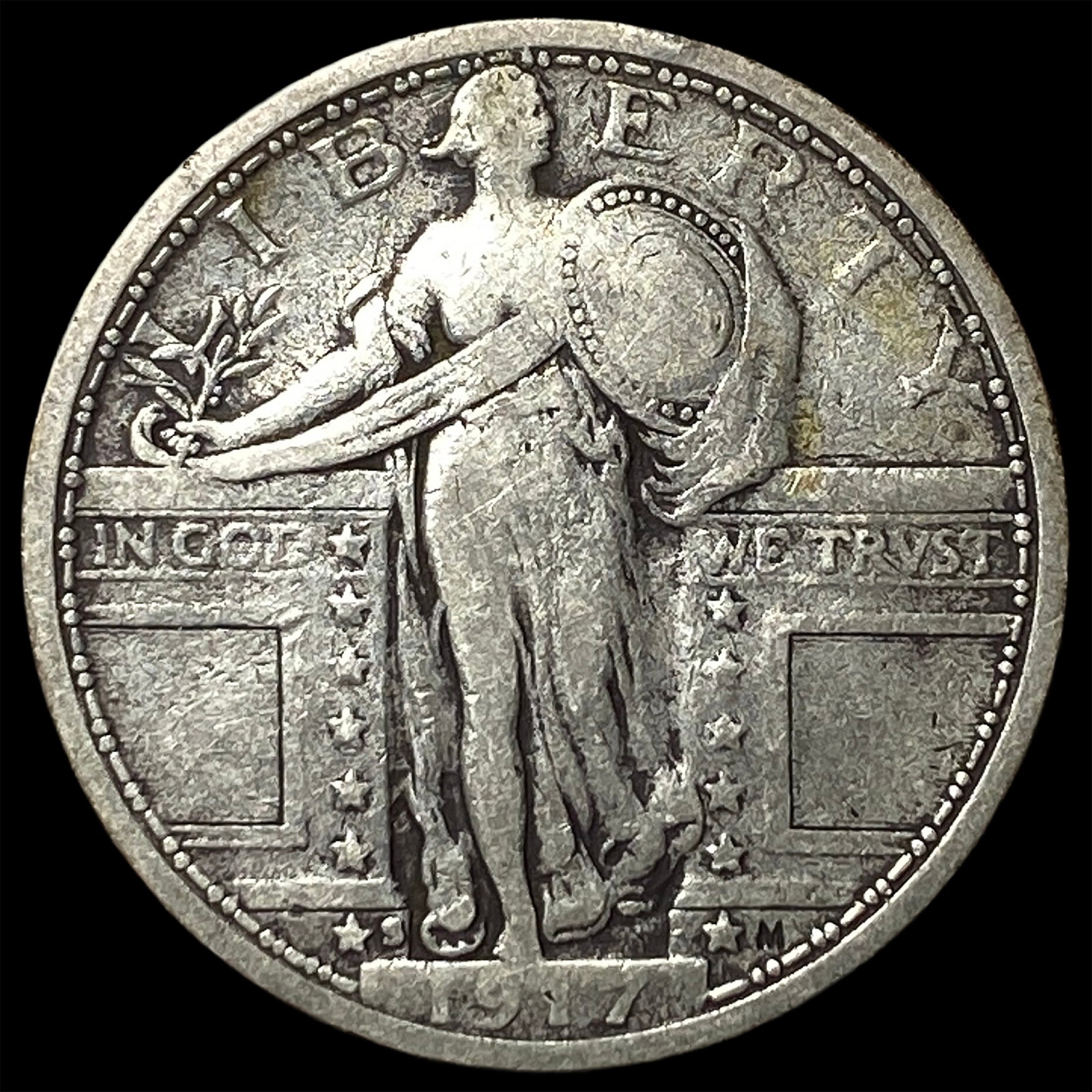 1917 Type 1 Standing Liberty Quarter LIGHTLY CIRCULATED: 1917 Type 1 Standing Liberty Quarter LIGHTLY CIRCULATED