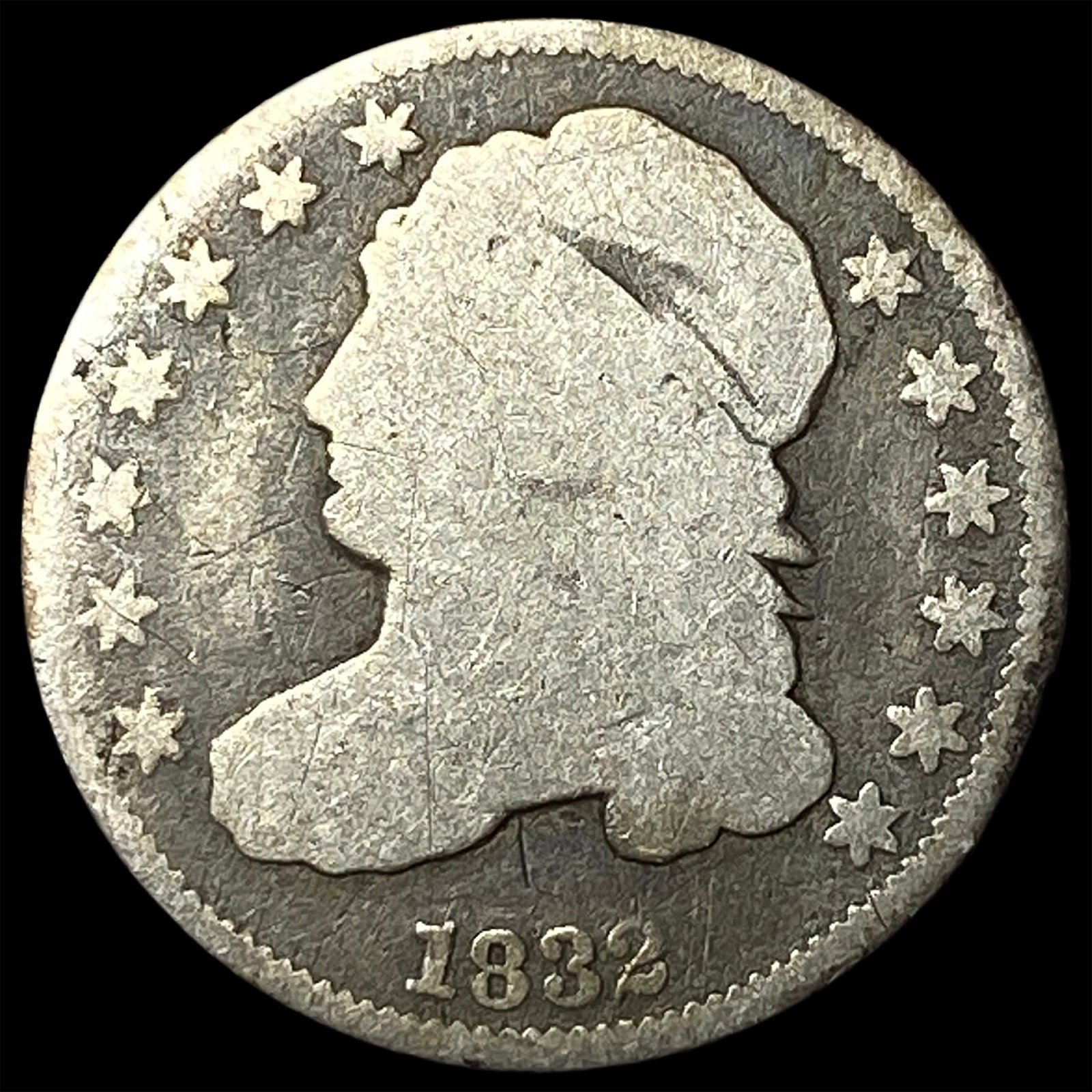 1832 Capped Bust Dime NICELY CIRCULATED: 1832 Capped Bust Dime NICELY CIRCULATED