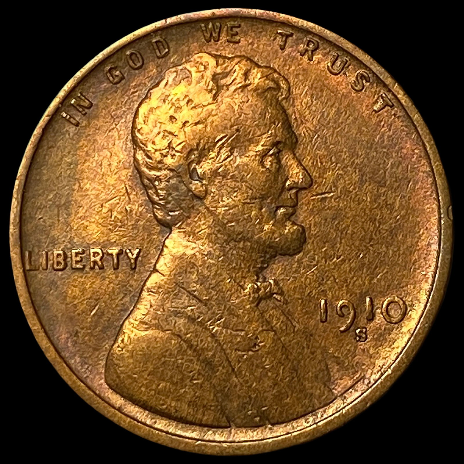 1910-S Lincoln Wheat Cent NEARLY UNCIRCULATED: 1910-S Lincoln Wheat Cent NEARLY UNCIRCULATED